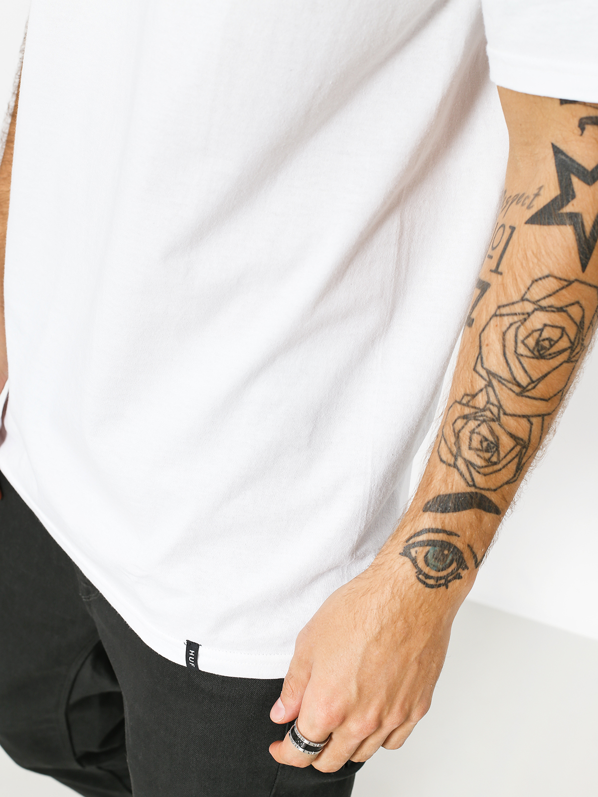 T-shirt HUF Essentials Box Logo (white)