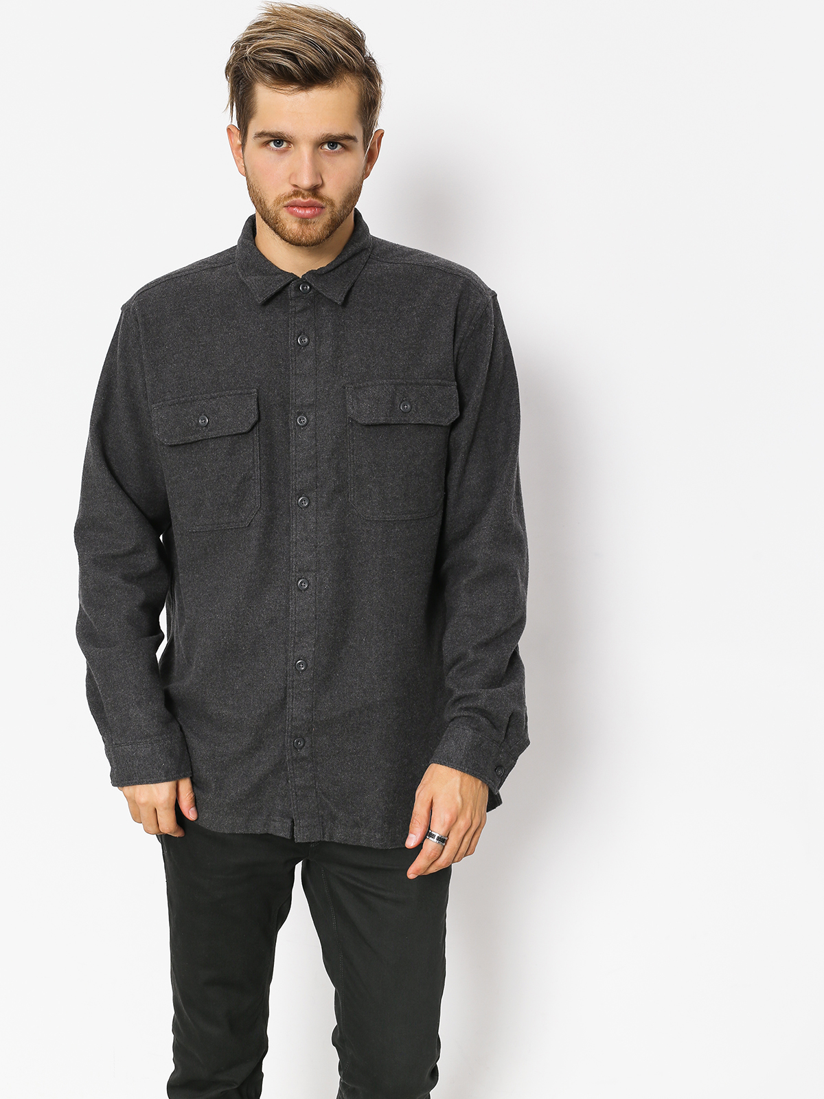 Patagonia fjord flannel hot sale forge grey