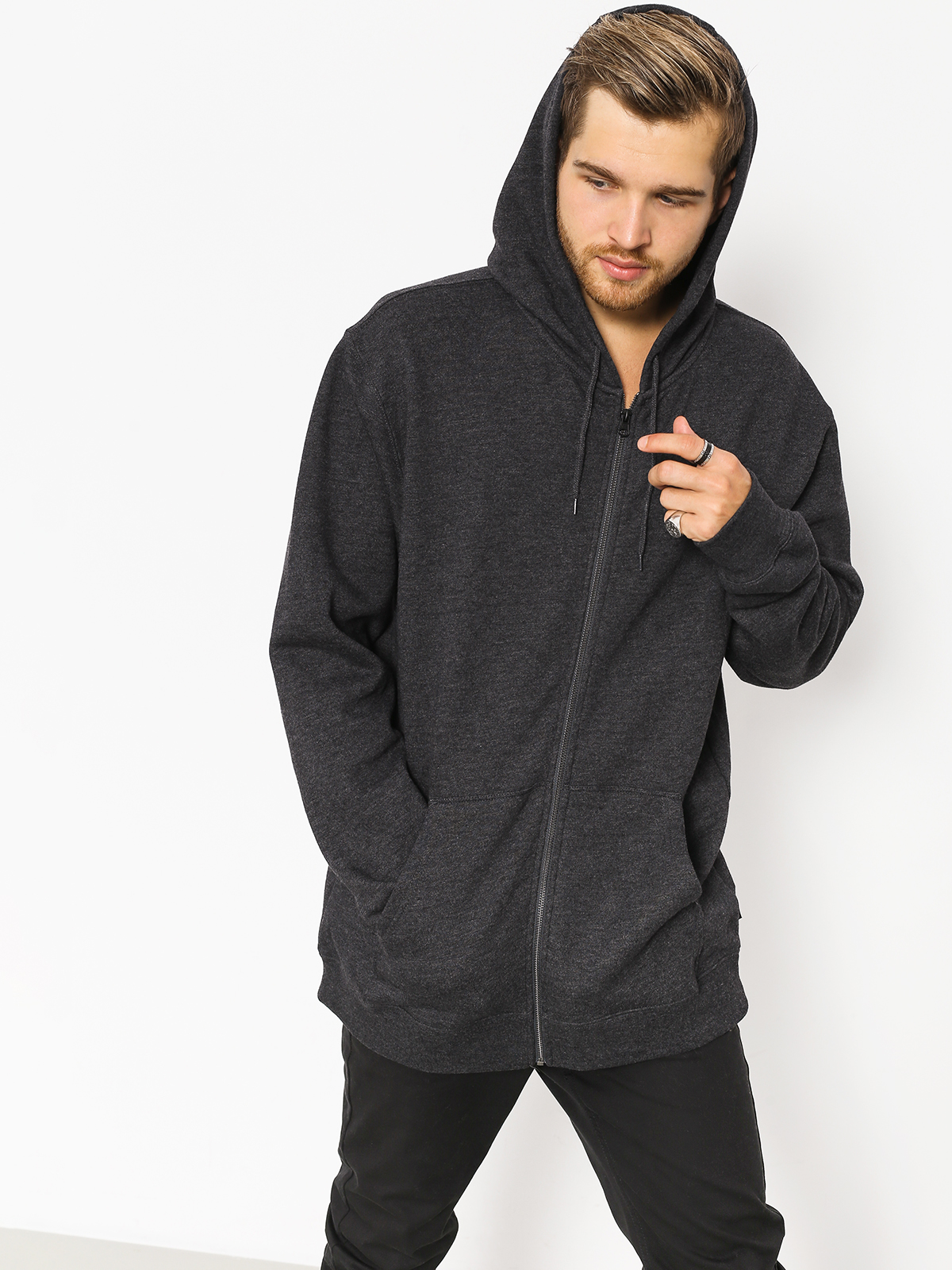 Bluza z kapturem Vans Basic ZHD (black heather)