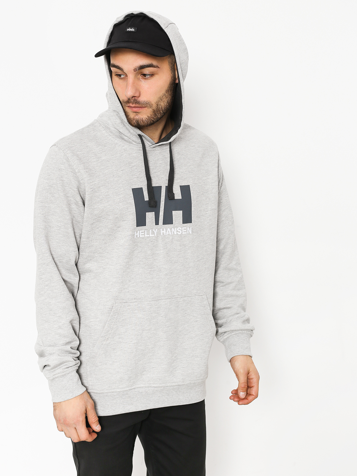 Bluza z kapturem Helly Hansen Logo HD (grey melange)