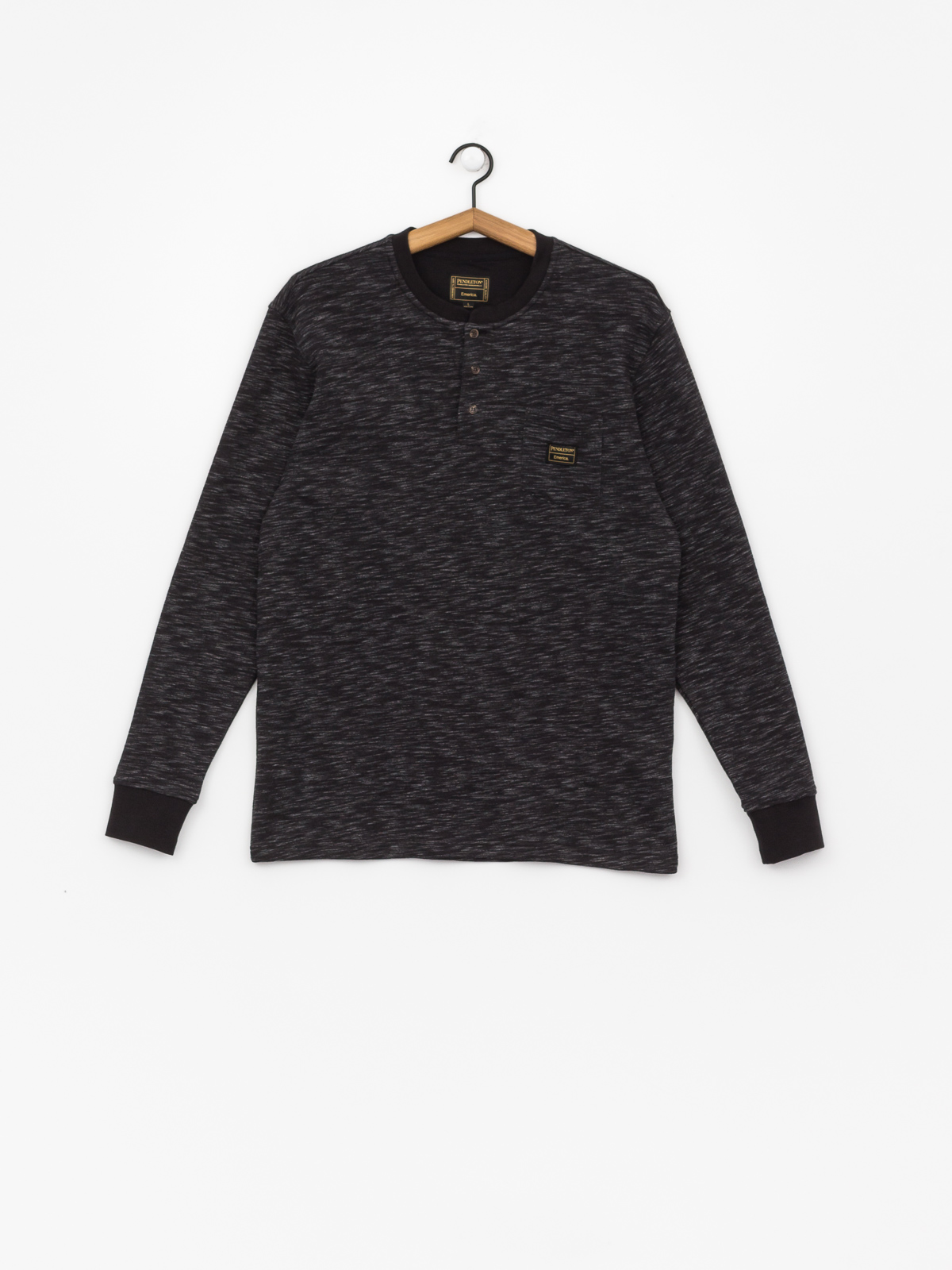 Longsleeve Emerica Pendleton Henley Ls (black)