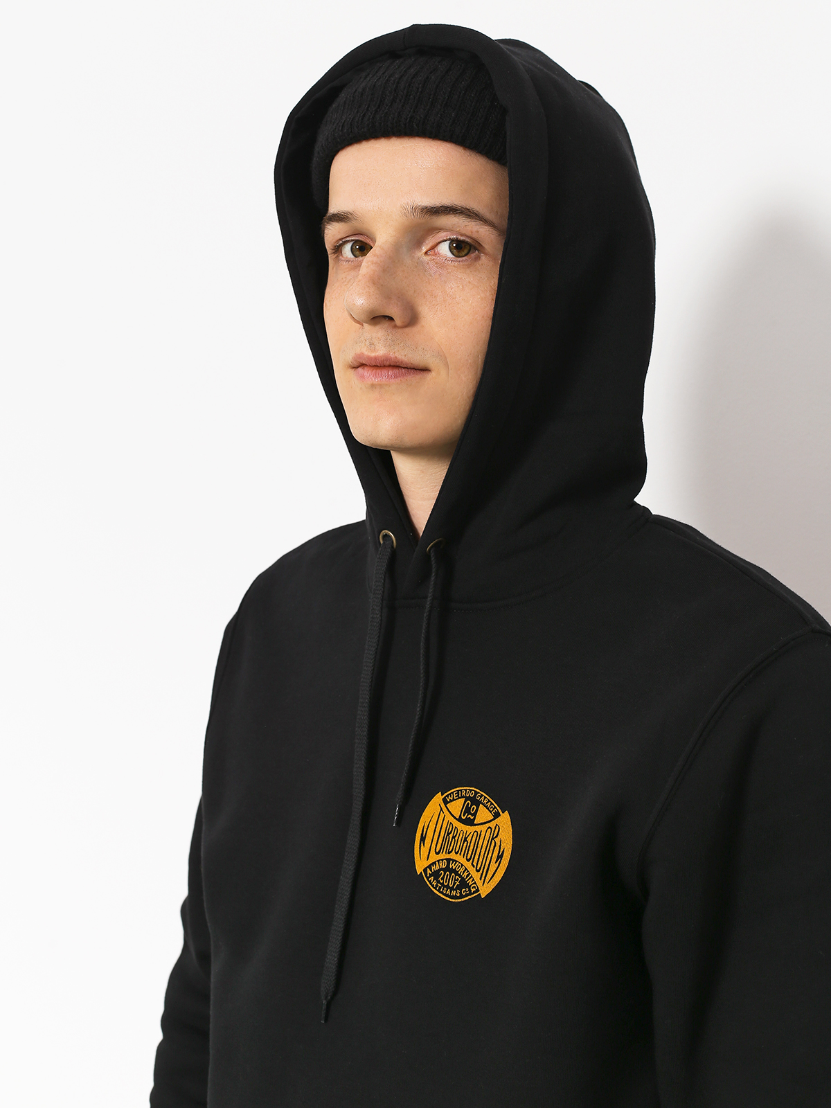 Bluza z kapturem Turbokolor Oval Logo ZHD (black)