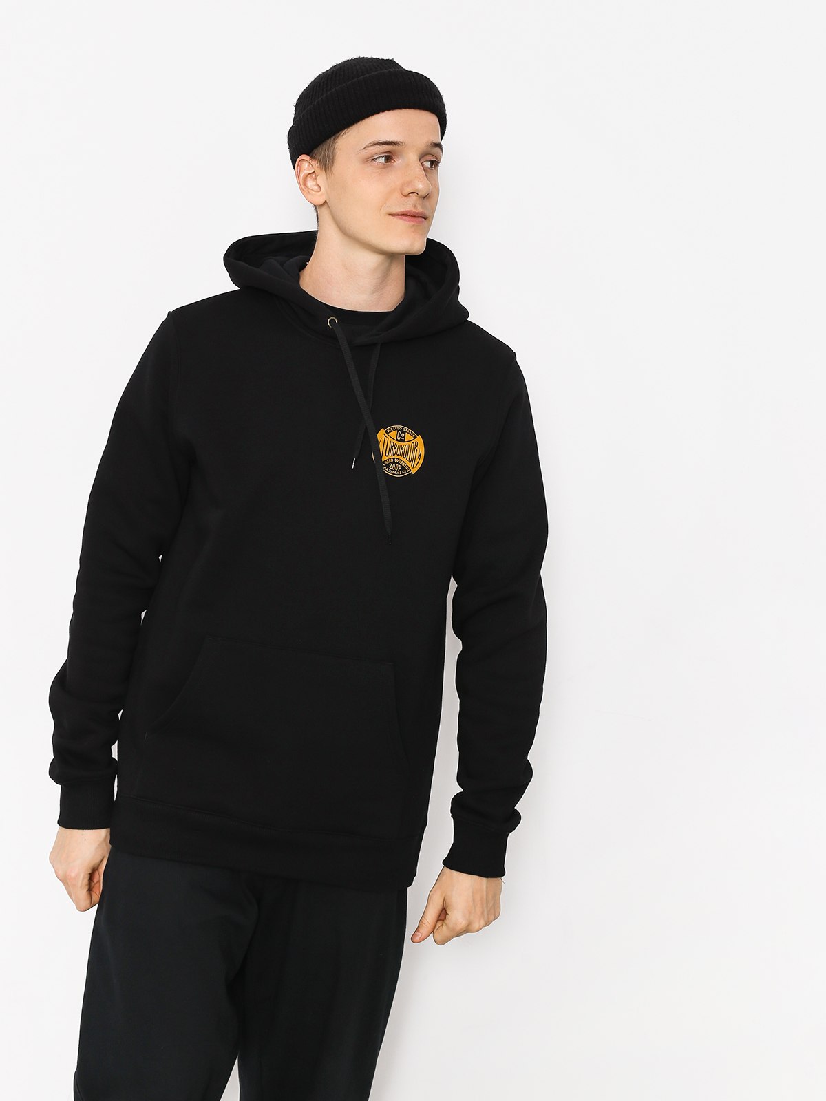 Bluza z kapturem Turbokolor Oval Logo ZHD (black)