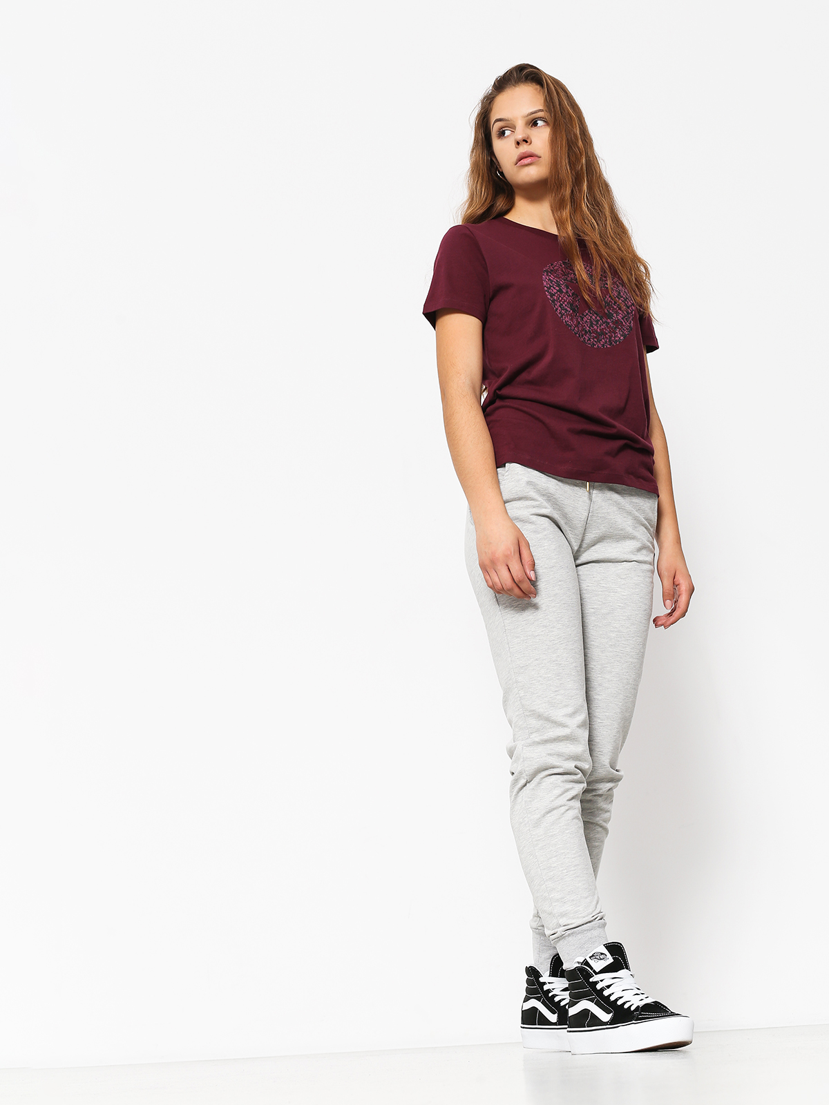 T-shirt Converse Reptile Chuck Patch Wmn (dark burgundy)