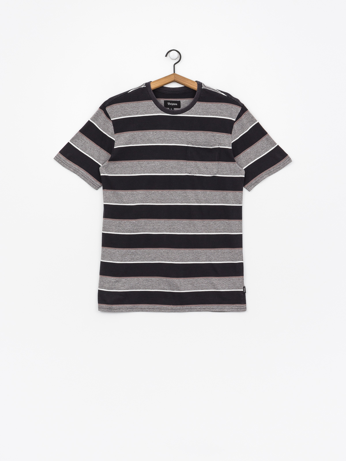 T-shirt Brixton Hilt Wshd Pkt (heather grey/black)