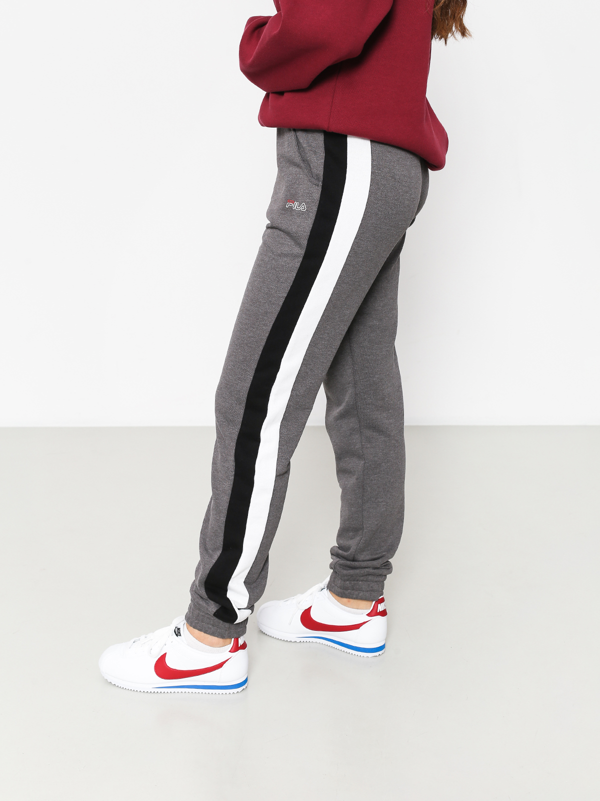 Spodnie Fila Crown Cuff Wmn (mid grey melange)