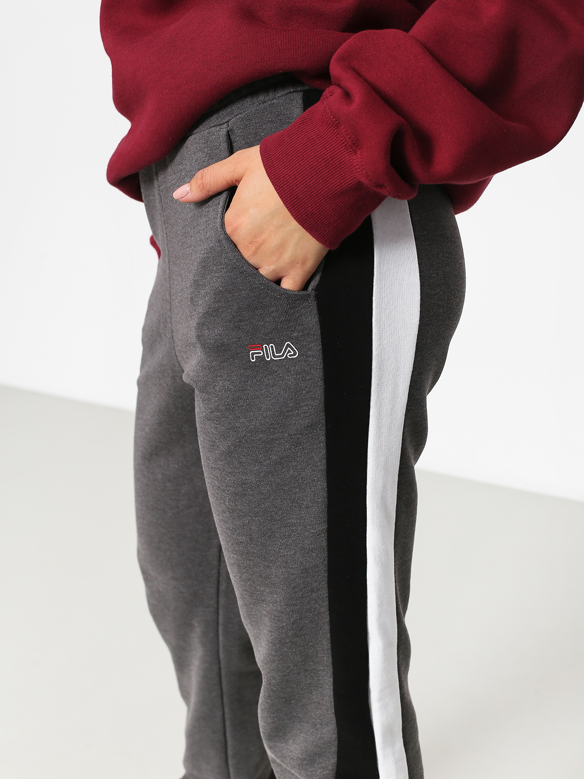 Spodnie Fila Crown Cuff Wmn (mid grey melange)