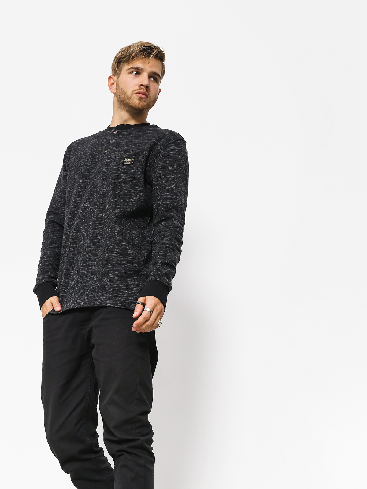 Longsleeve Emerica Pendleton Henley Ls (black)