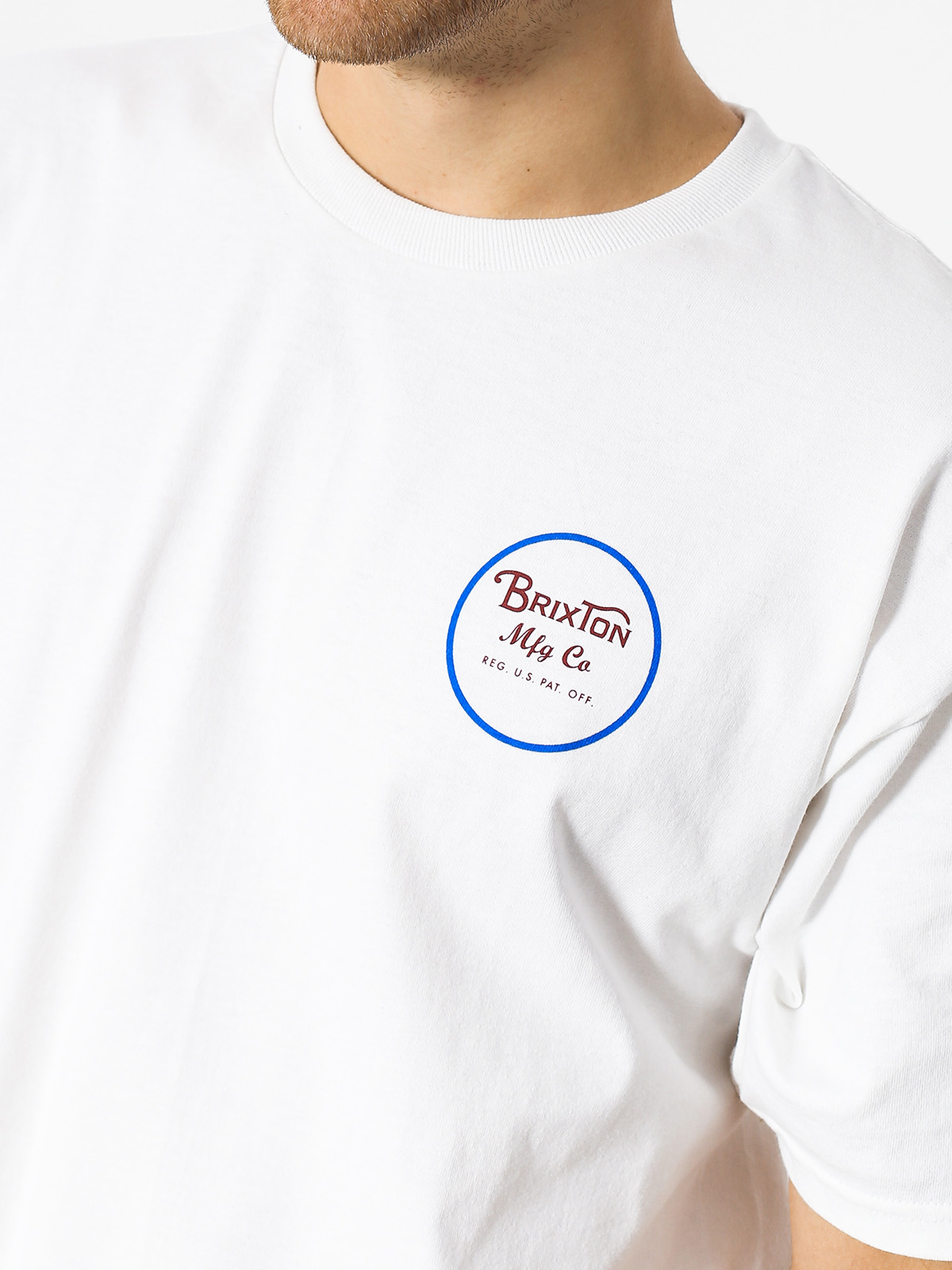 T-shirt Brixton Wheeler II Stnd (white/blue/red)