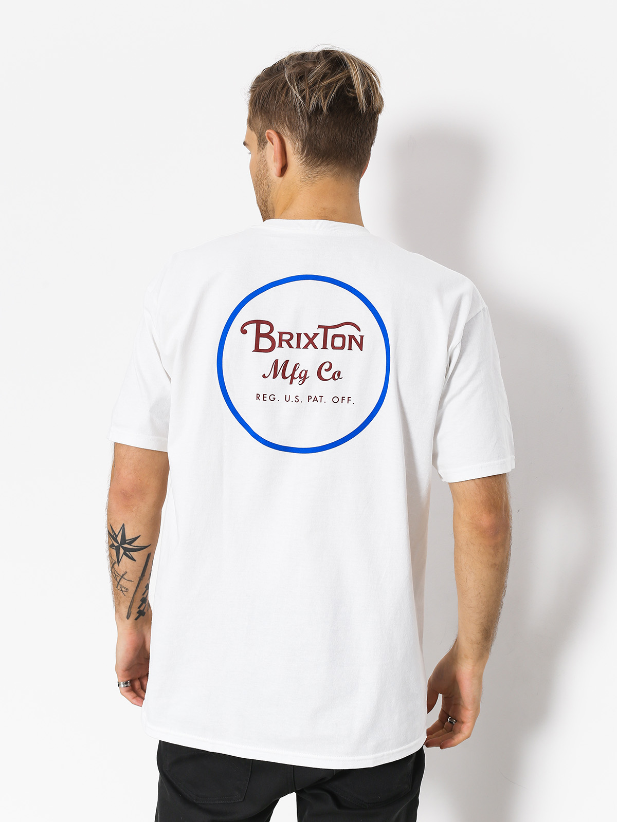 T-shirt Brixton Wheeler II Stnd (white/blue/red)