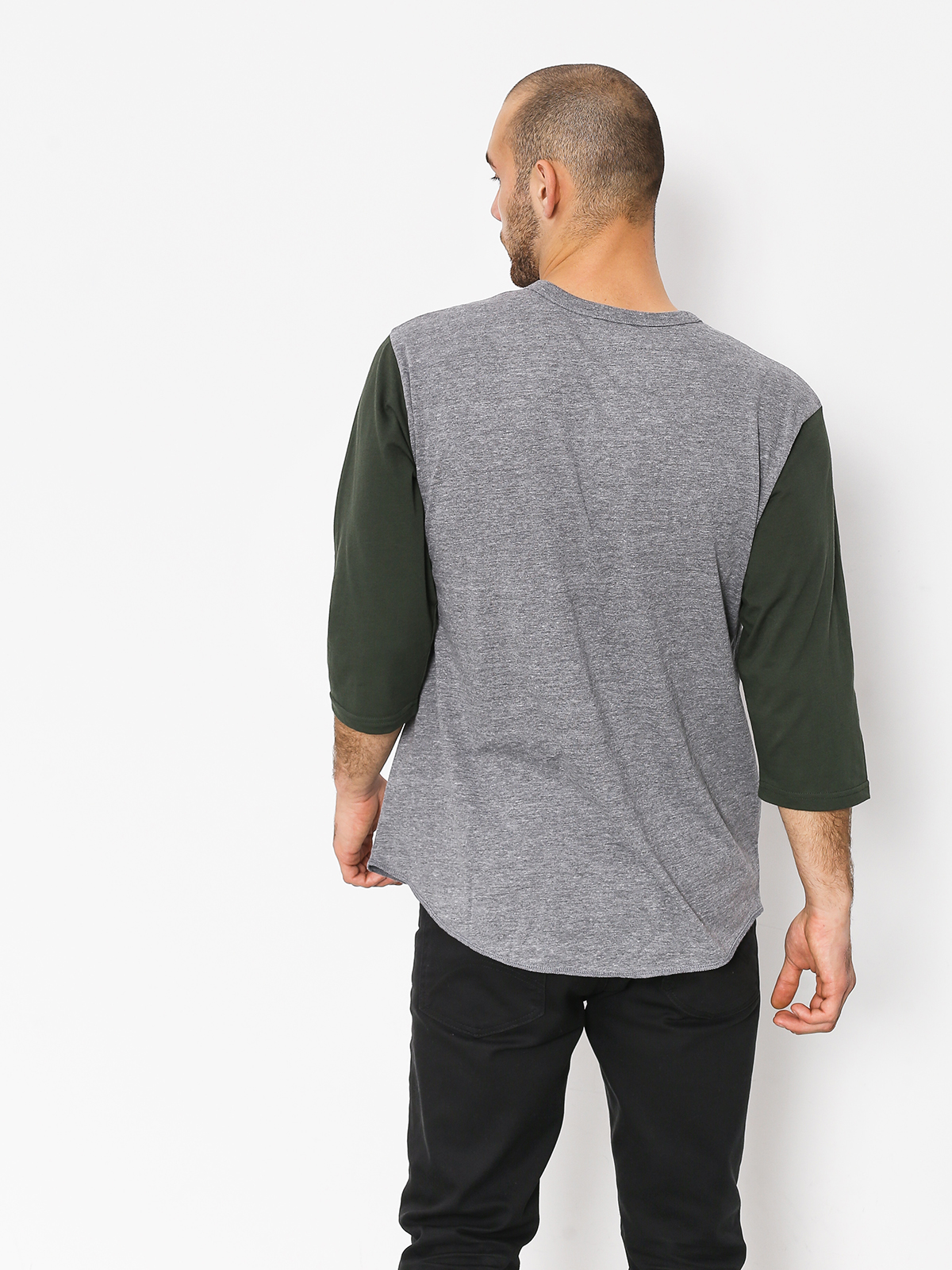 T-shirt Brixton Wheeler 3/4 Slv Hnly (heather grey/pine)