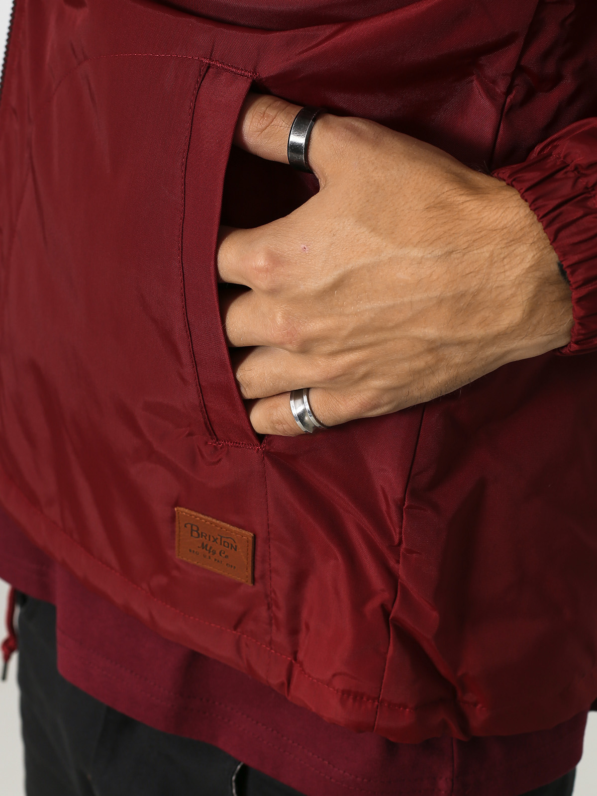 Kurtka Brixton Claxton Collar Sherpa (burgundy)