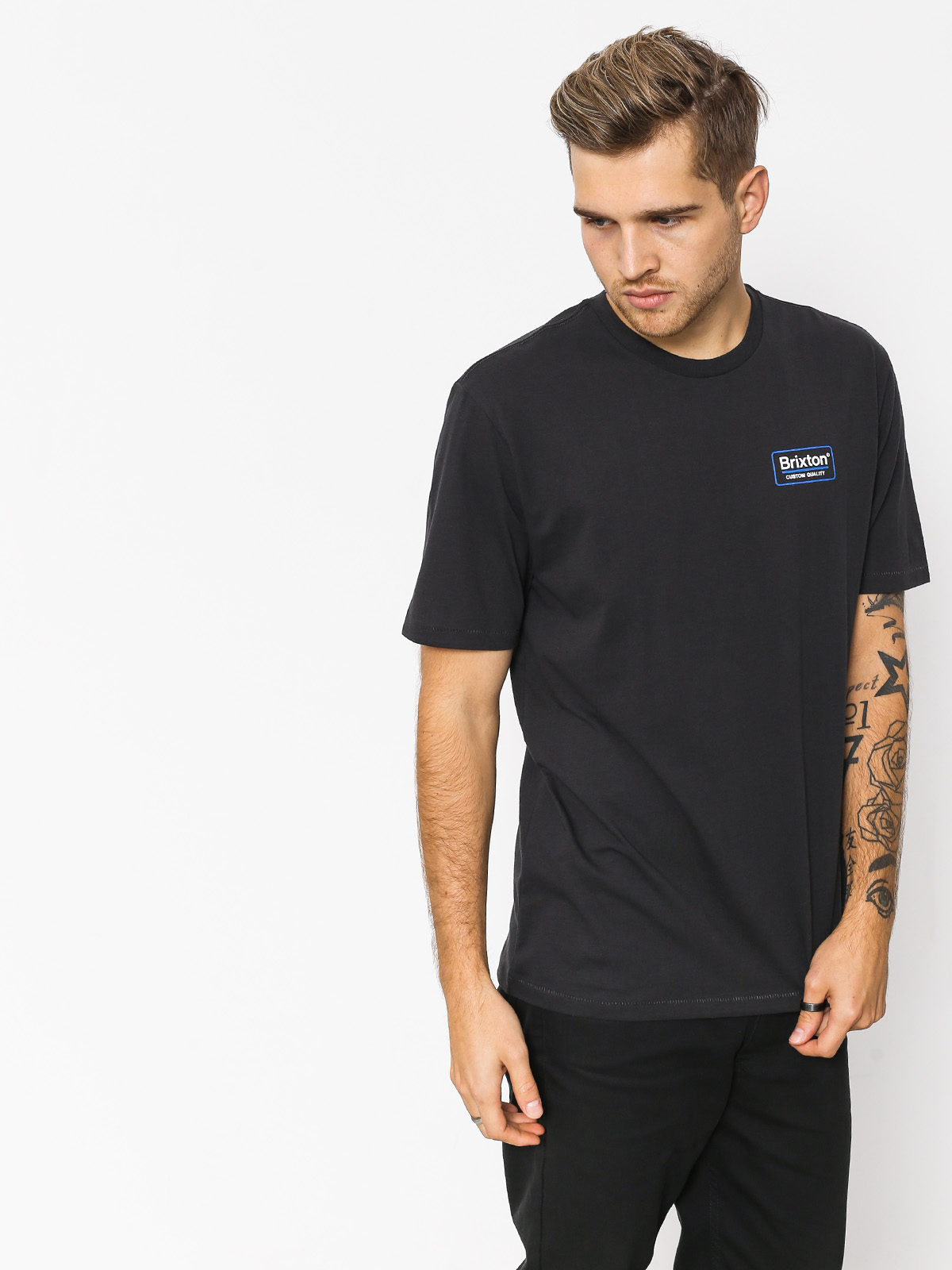 T-shirt Brixton Palmer Prem (washed black)