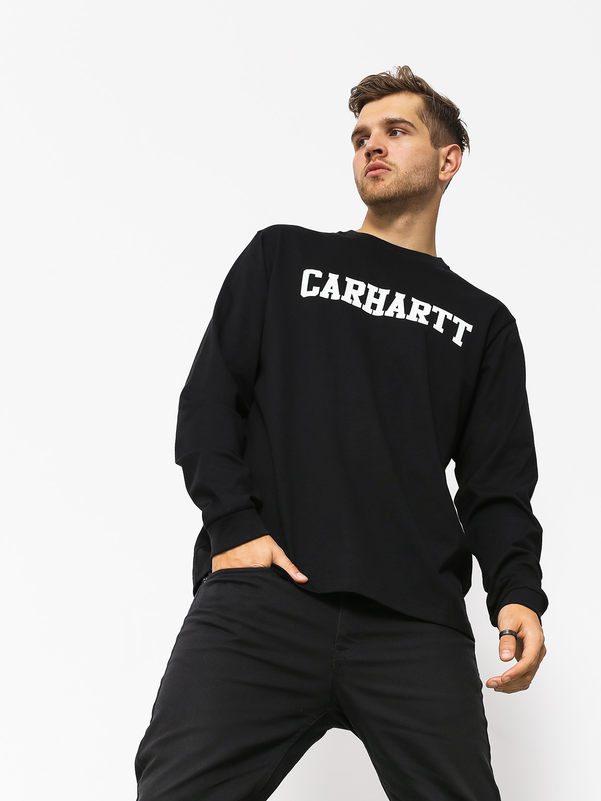 Longsleeve Carhartt WIP College (black/white)