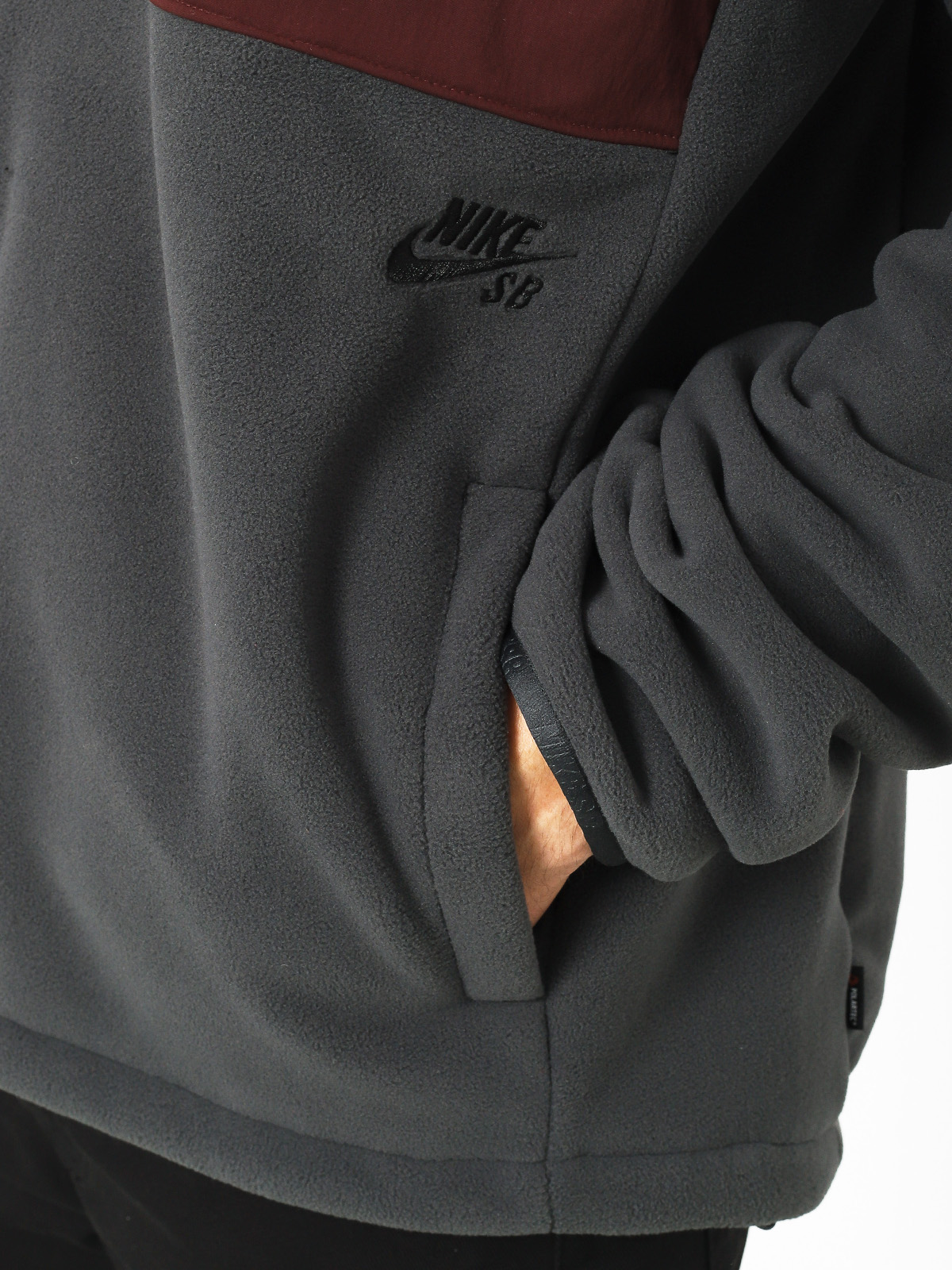 Bluza z kapturem Nike SB Sb Hoodie Fz Polartec ZHD (anthracite/burgundy crush/black)
