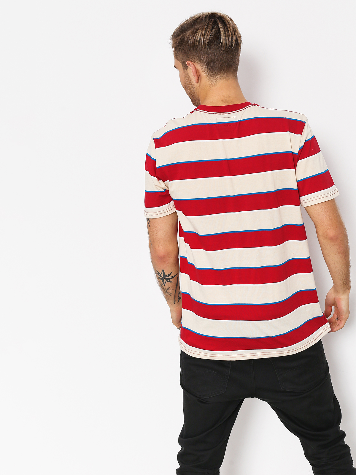 T-shirt Brixton Hilt Wshd Pkt (tan/red)