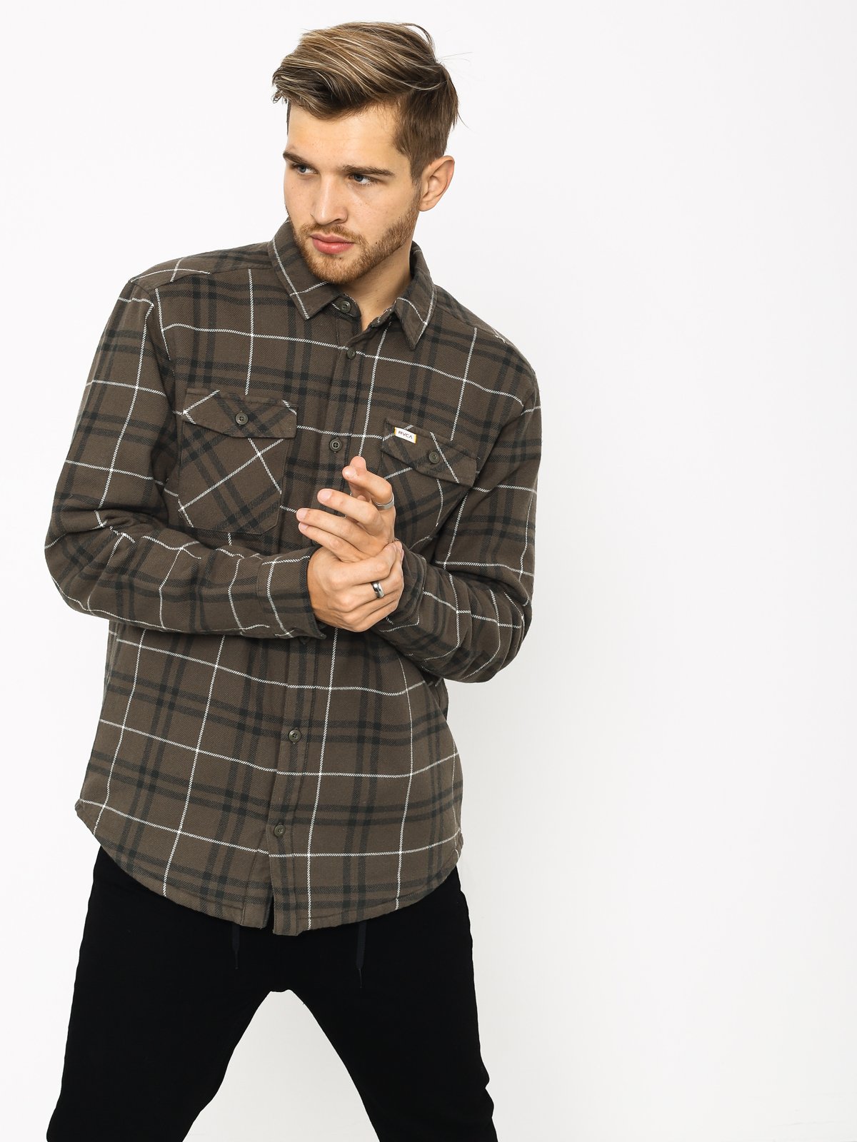 Koszula RVCA Ar Plaid Ls (olive)
