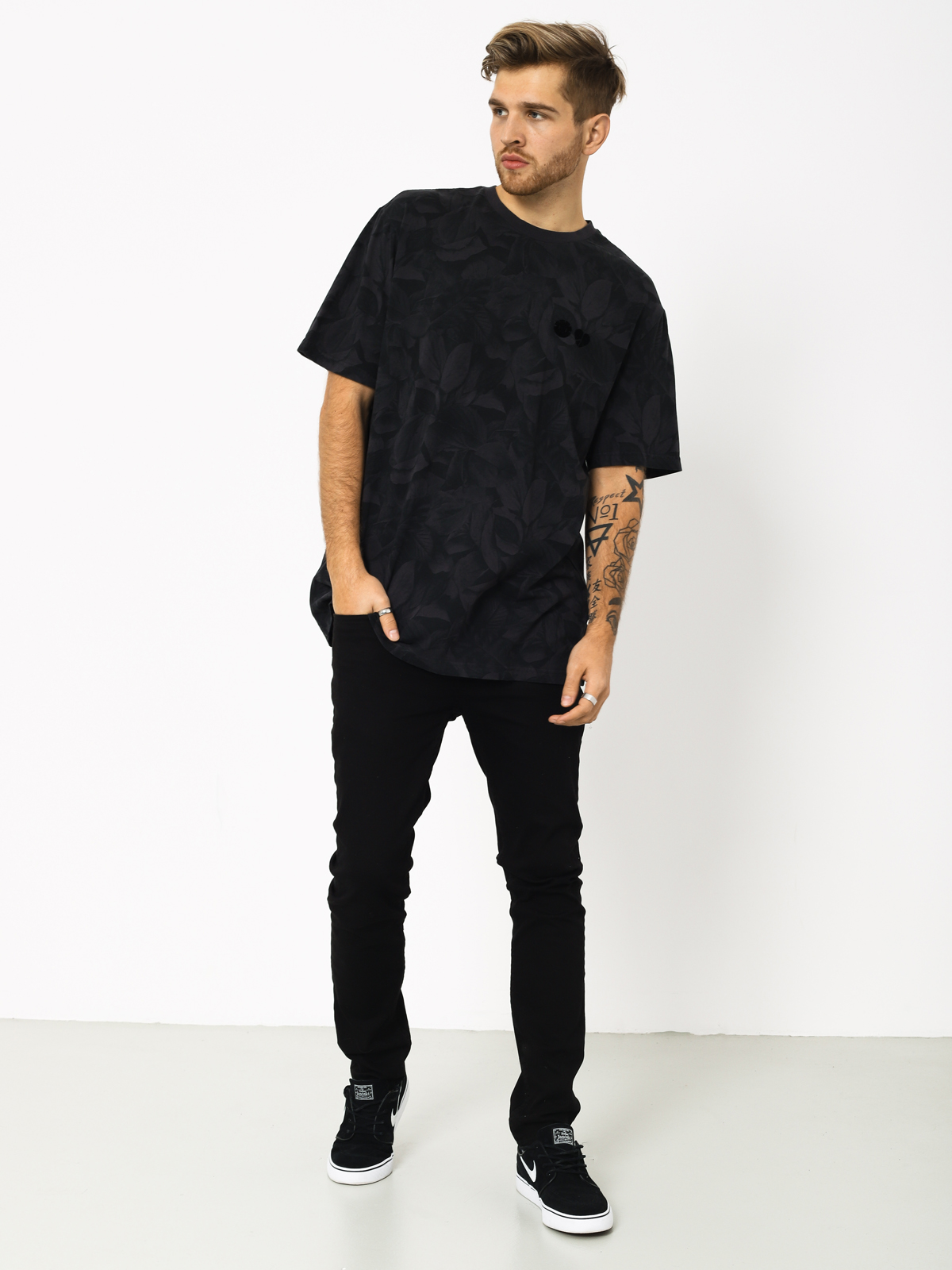 T-shirt Element Griffin Leaf Camo (flint black)