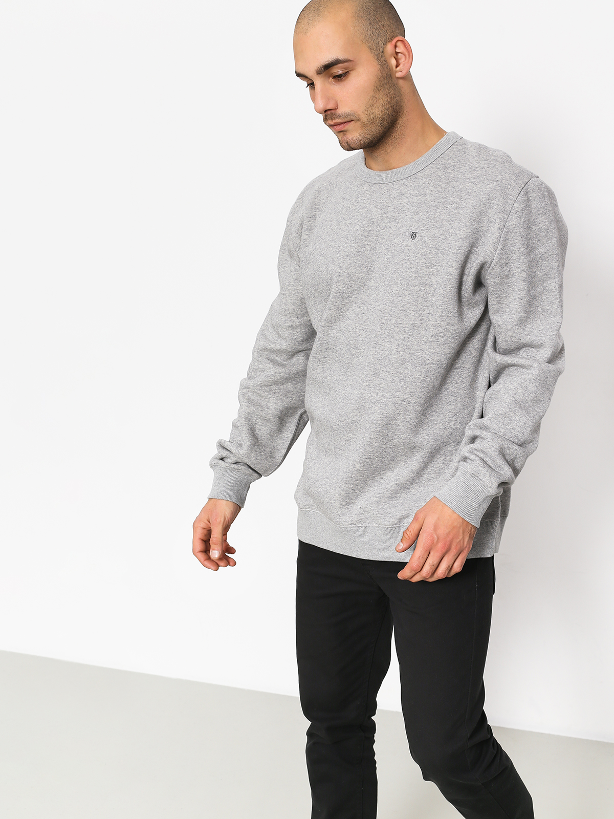 Bluza Brixton B Shield Crew (heather grey)