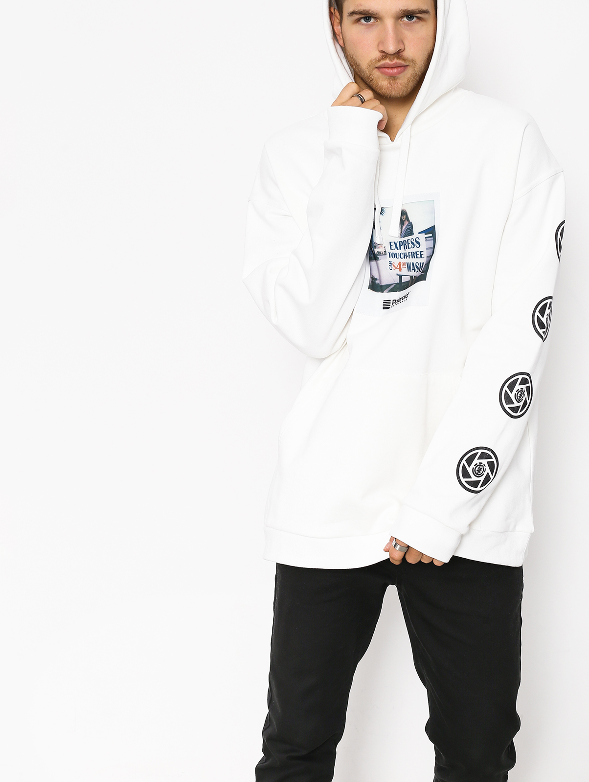 Bluza z kapturem Element Analog HD (optic white)