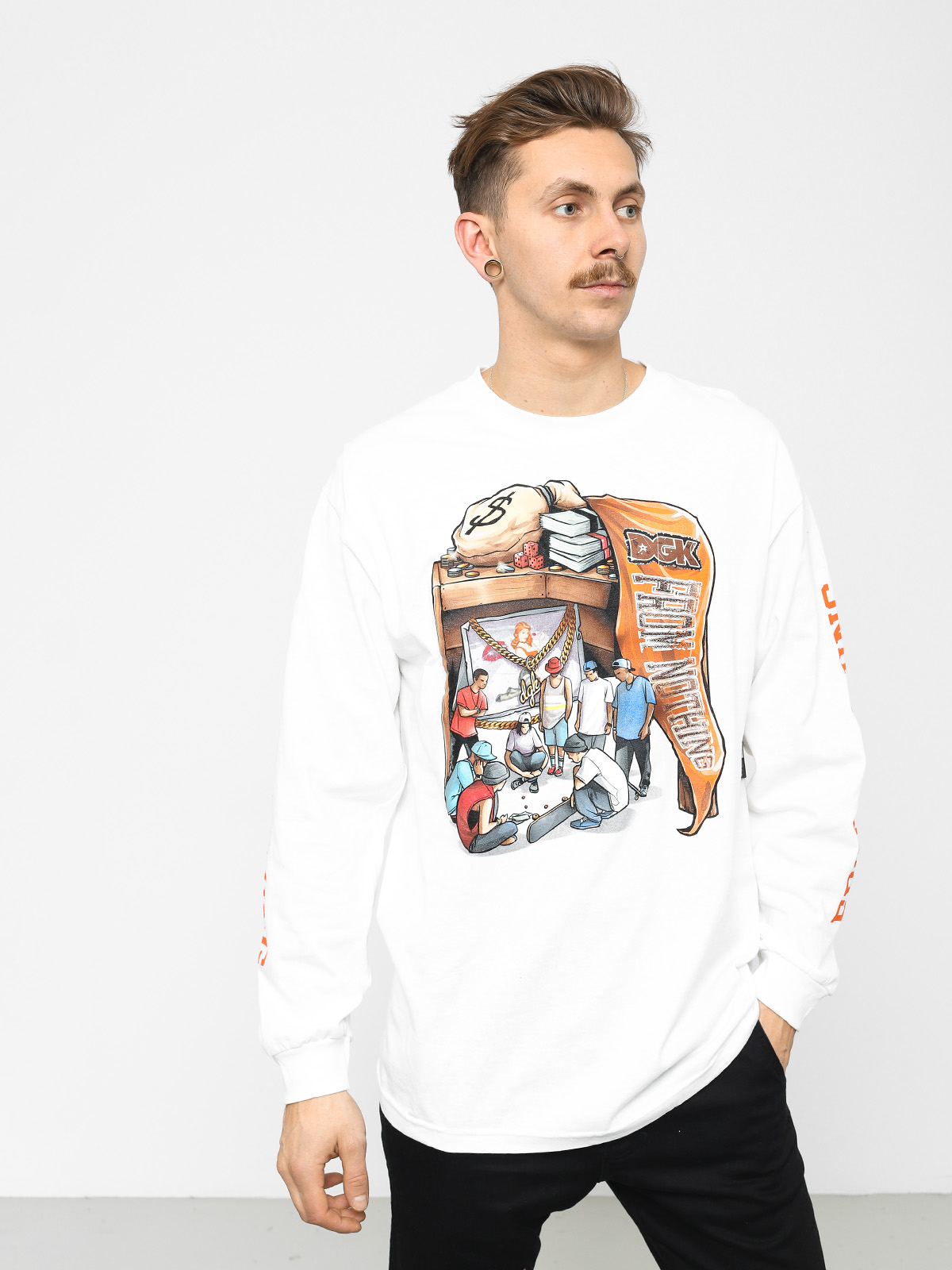 Longsleeve DGK Hard Knocks (white)