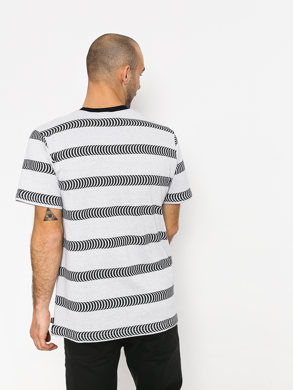 T-shirt HUF Spitfire Striped Knit (white)