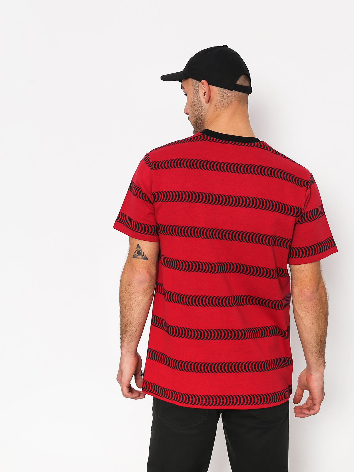 T-shirt HUF Spitfire Striped Knit (red)