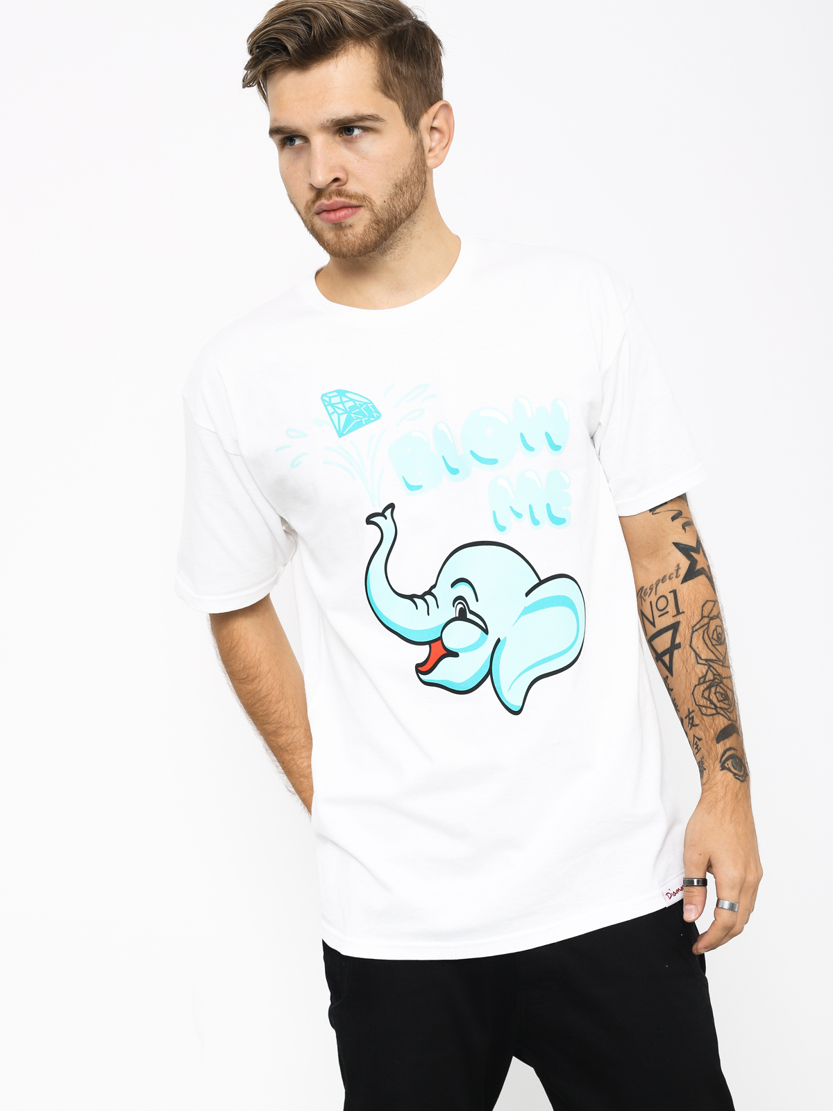 T-shirt Diamond Supply Co. Blow Me (white)