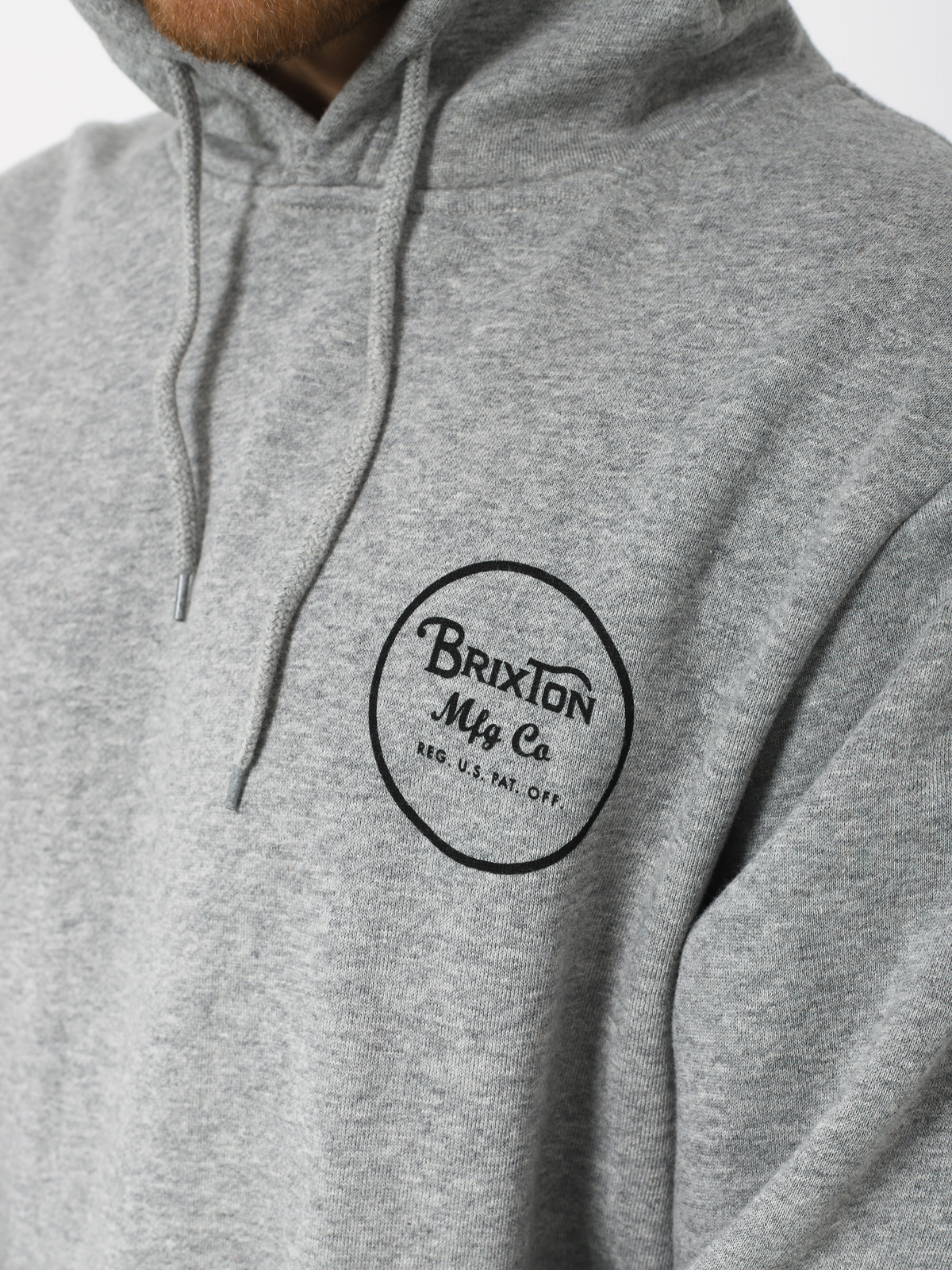 Bluza z kapturem Brixton Wheeler Intl HD (heather grey/black)