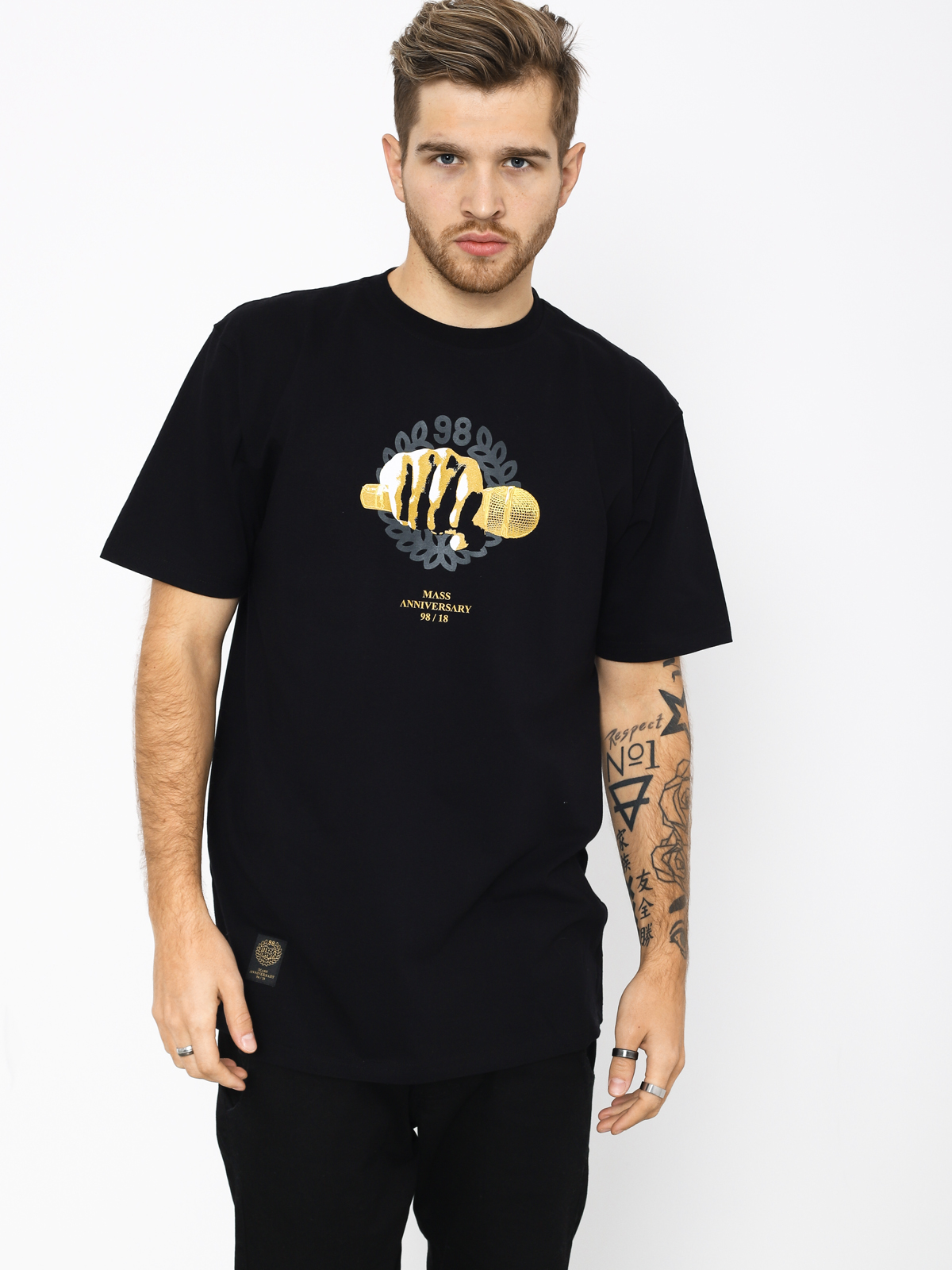 T-shirt MassDnm Golden Mic (black)