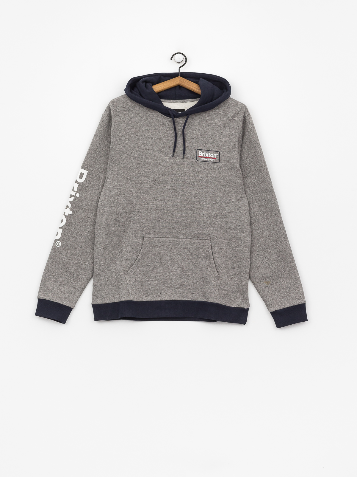 Bluza z kapturem Brixton Palmer II Intl HD (heather grey/navy)