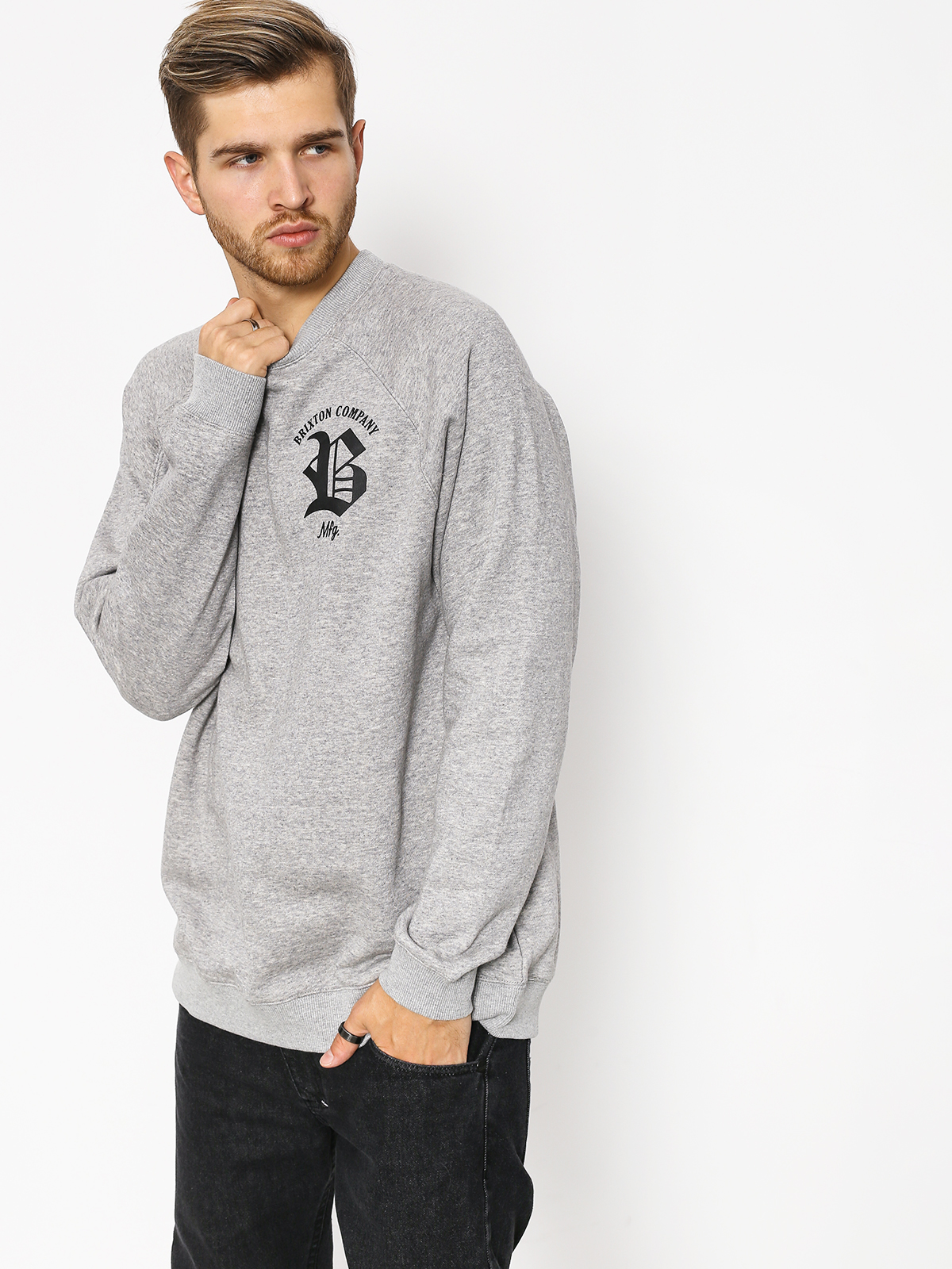 Bluza Brixton Rawson Crew (heather grey)