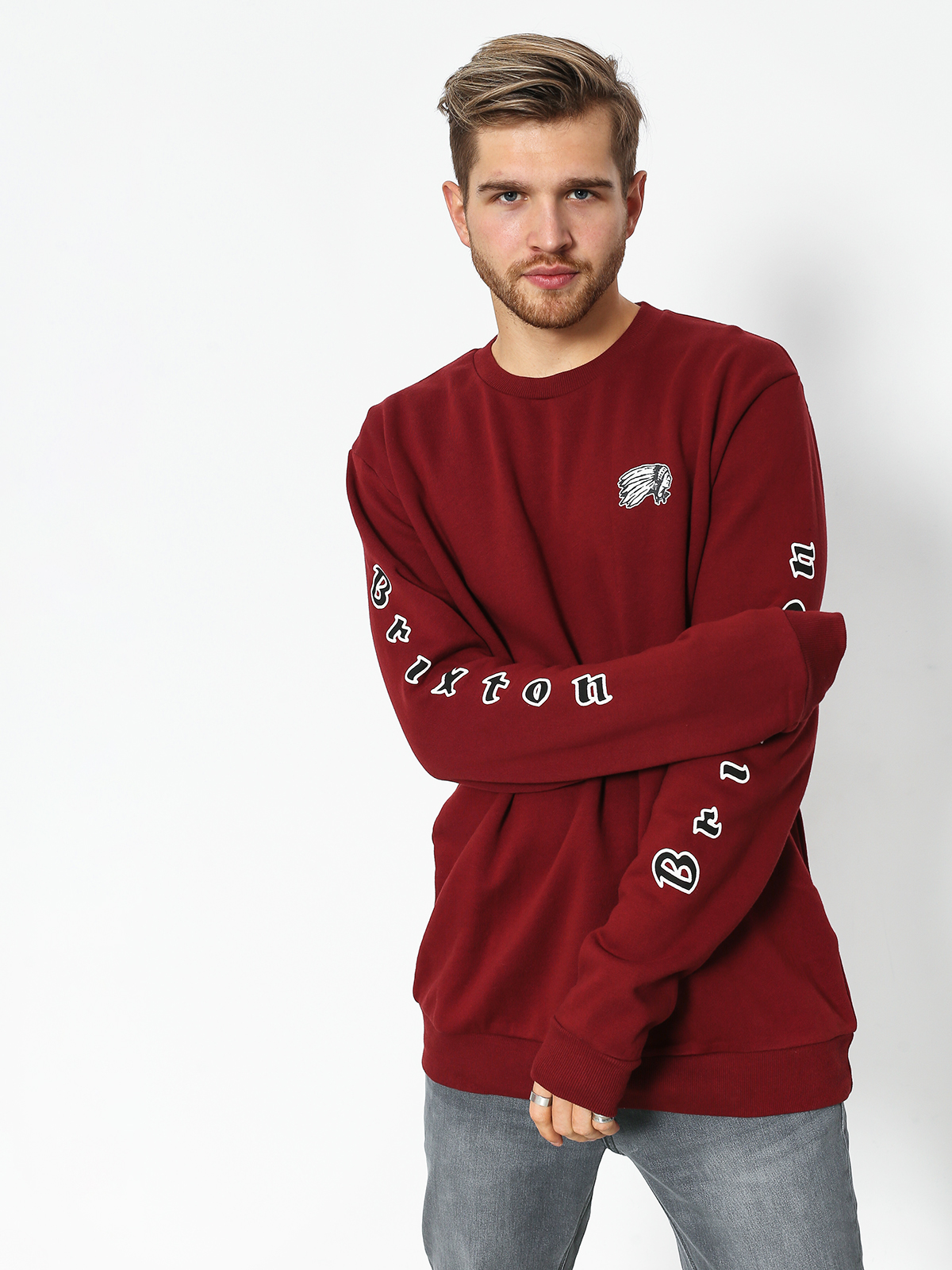 Bluza Brixton Primo Crew (burgundy)