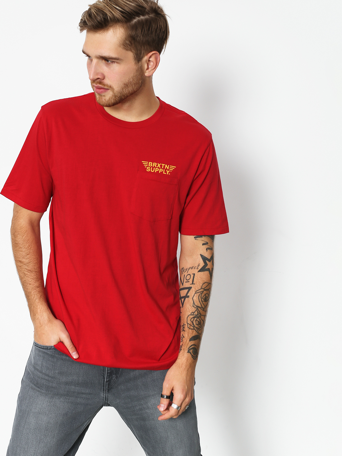 T-shirt Brixton Pinion Pkt (cayenne)
