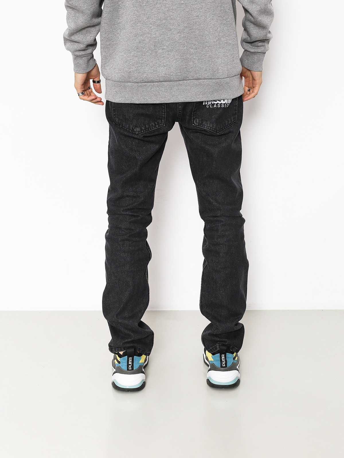 Spodnie MassDnm Classics Jeans Straight Fit (black rinse)