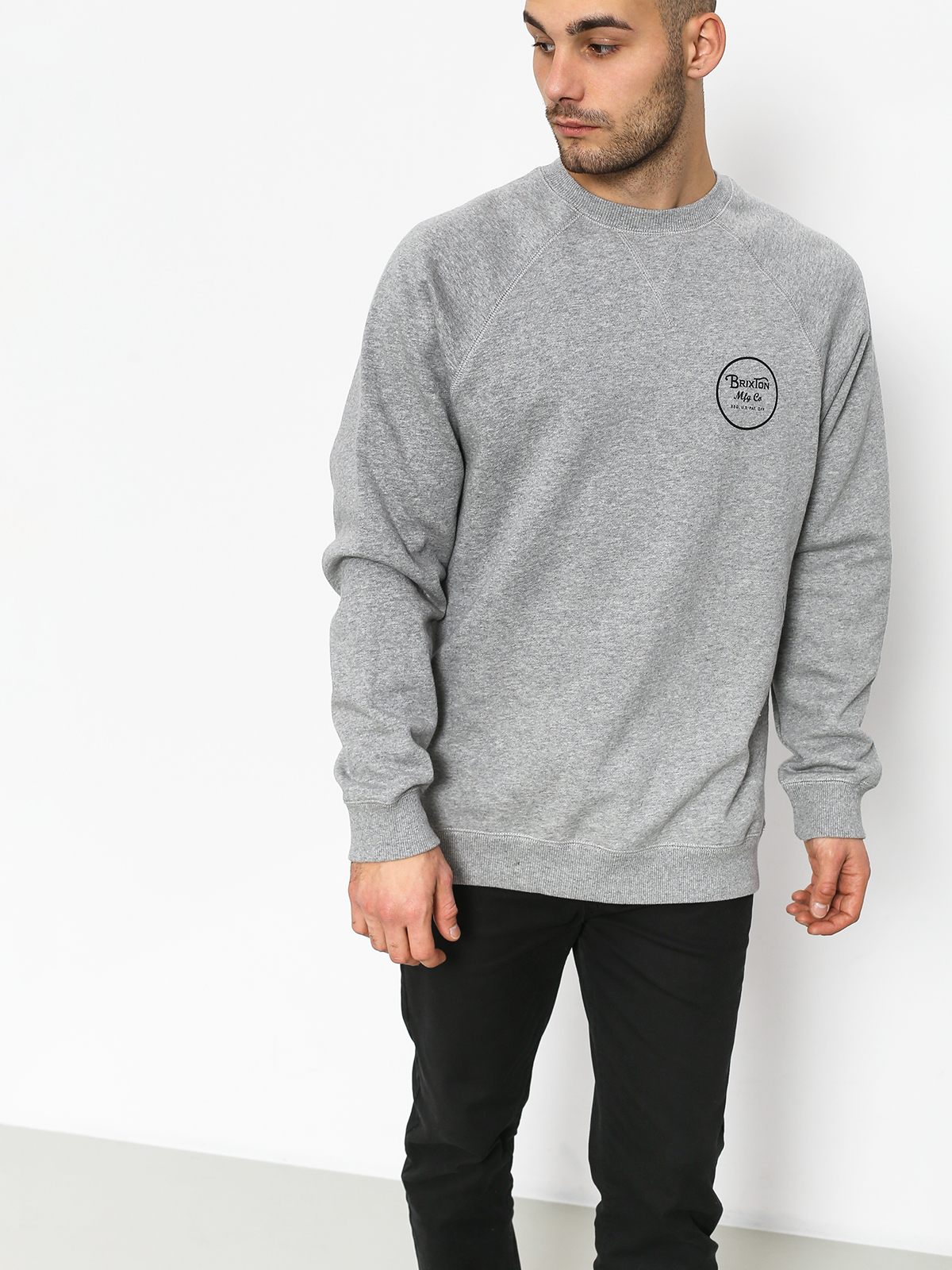 Bluza Brixton Wheeler Intl Crew (heather grey)