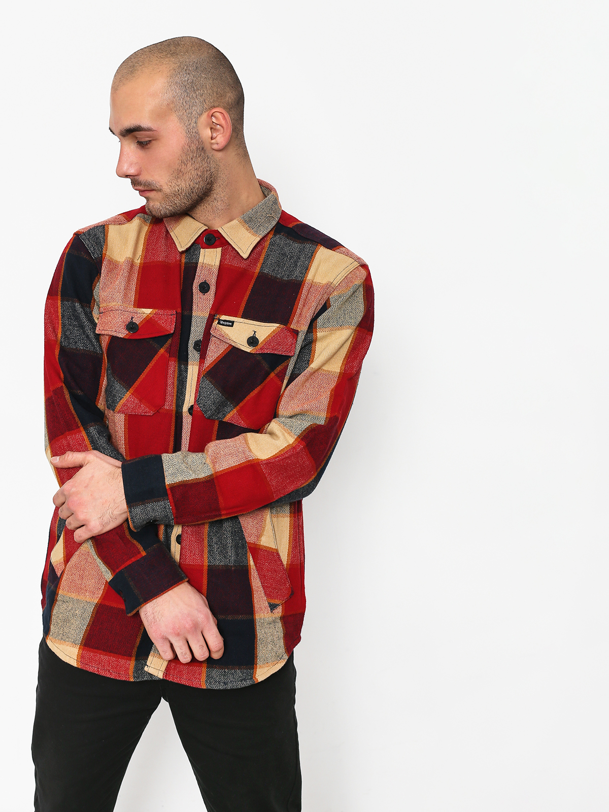 Koszula Brixton Durham Ls (red/navy)