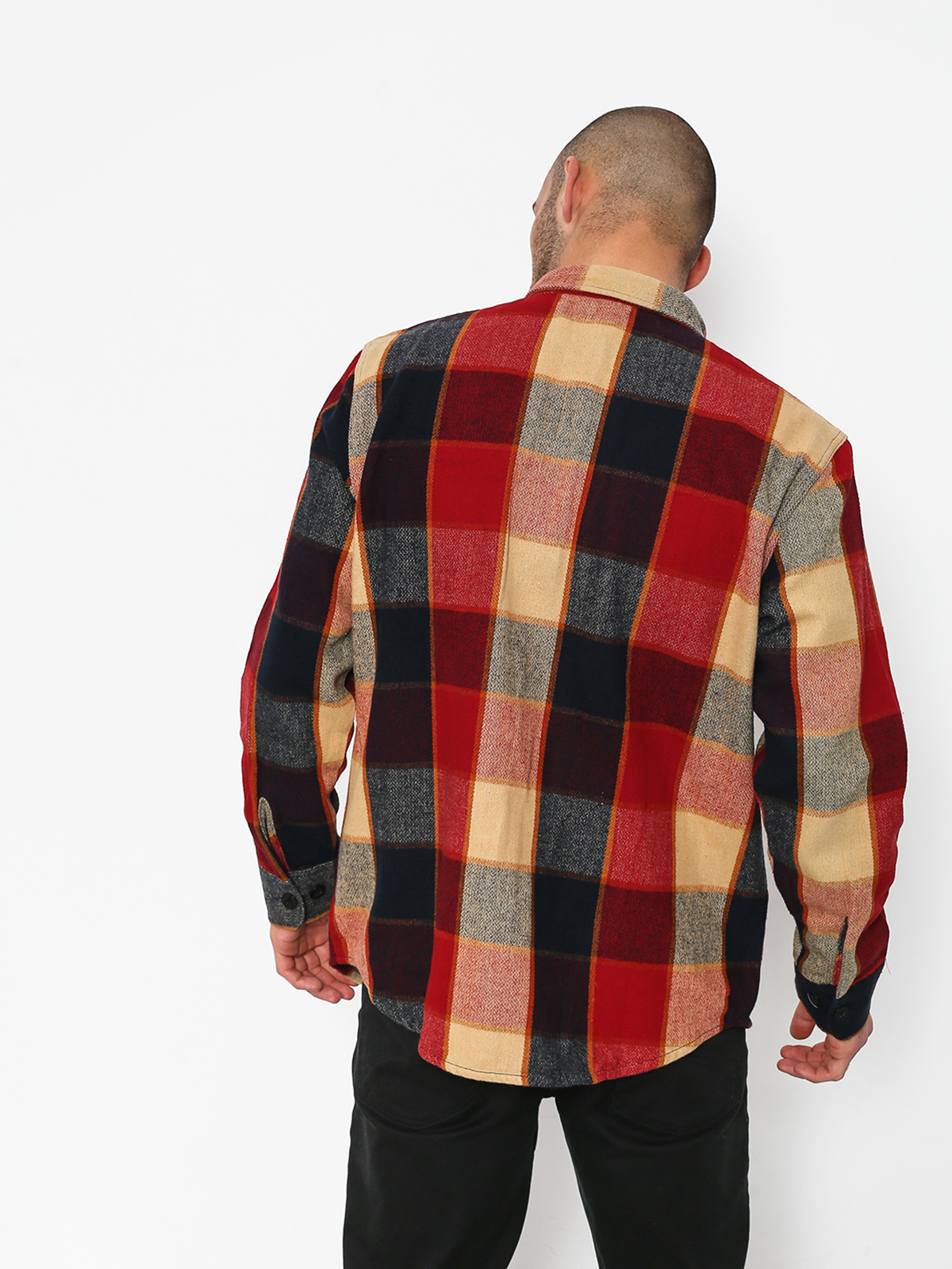 Koszula Brixton Durham Ls (red/navy)