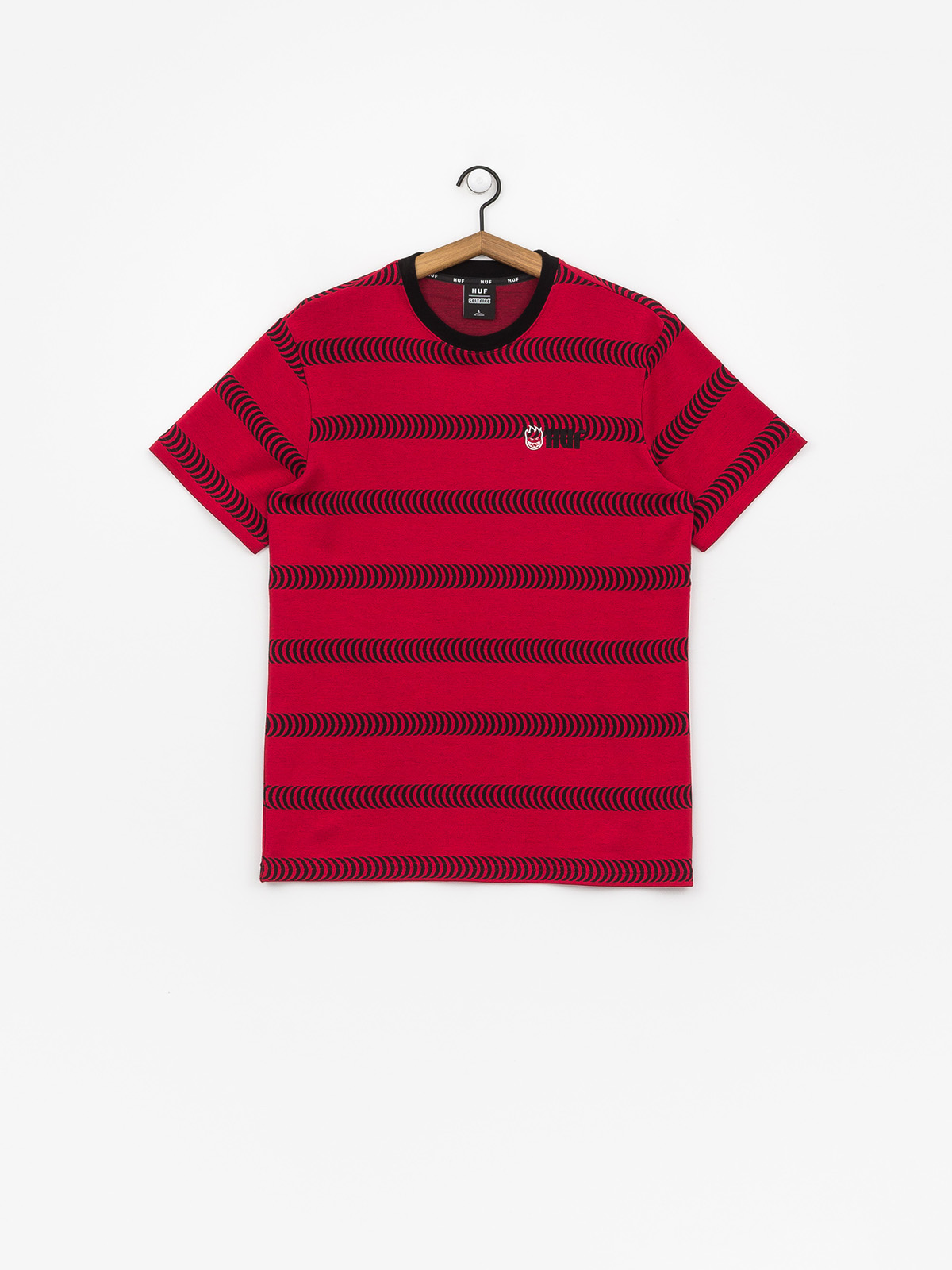 T-shirt HUF Spitfire Striped Knit (red)