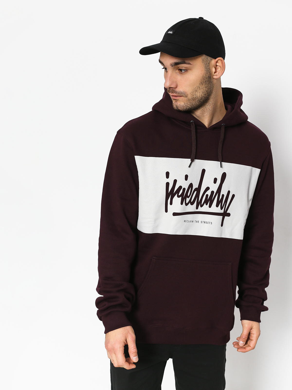 Bluza z kapturem Iriedaily Tagg HD (aubergine)