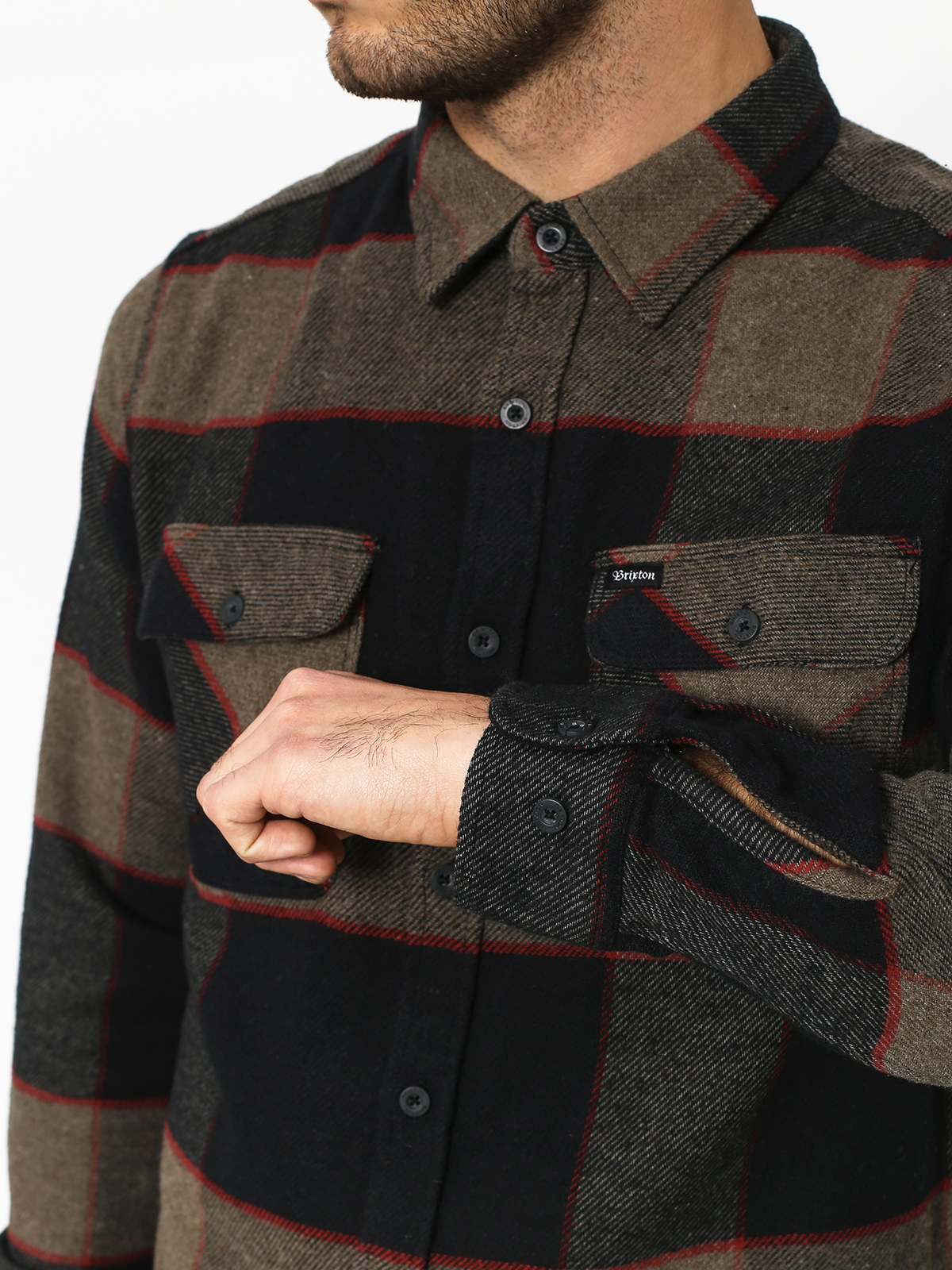 Koszula Brixton Bowery Ls (heather grey/charcoal)