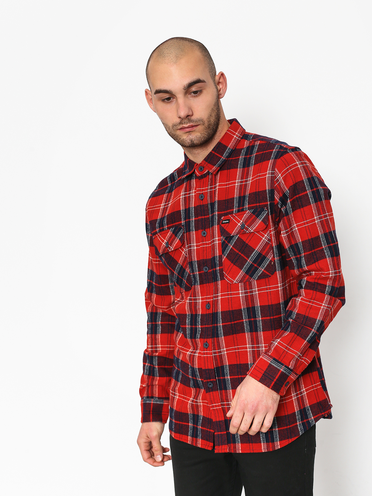 Koszula Brixton Bowery Ls (red/navy)