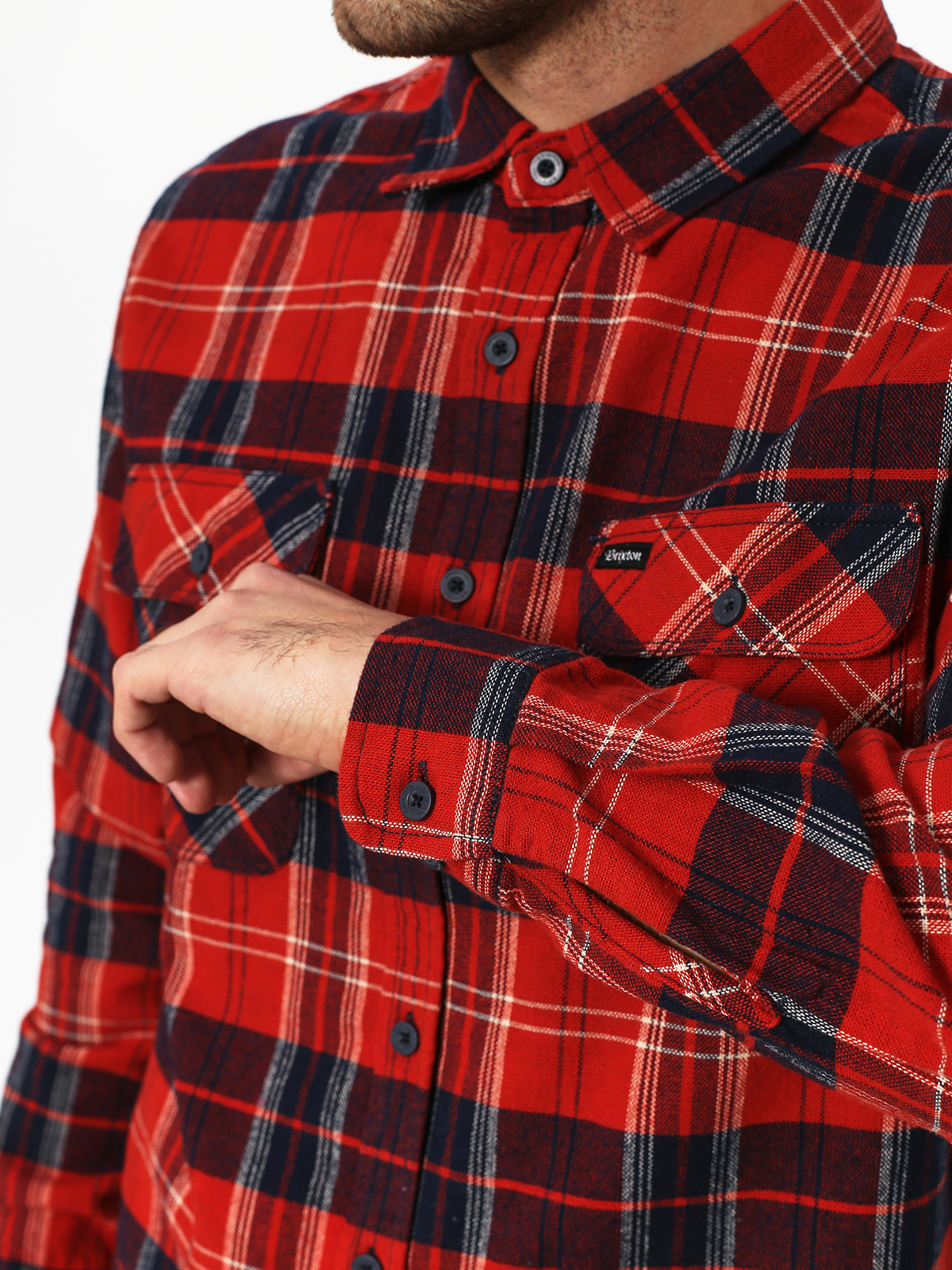 Koszula Brixton Bowery Ls (red/navy)