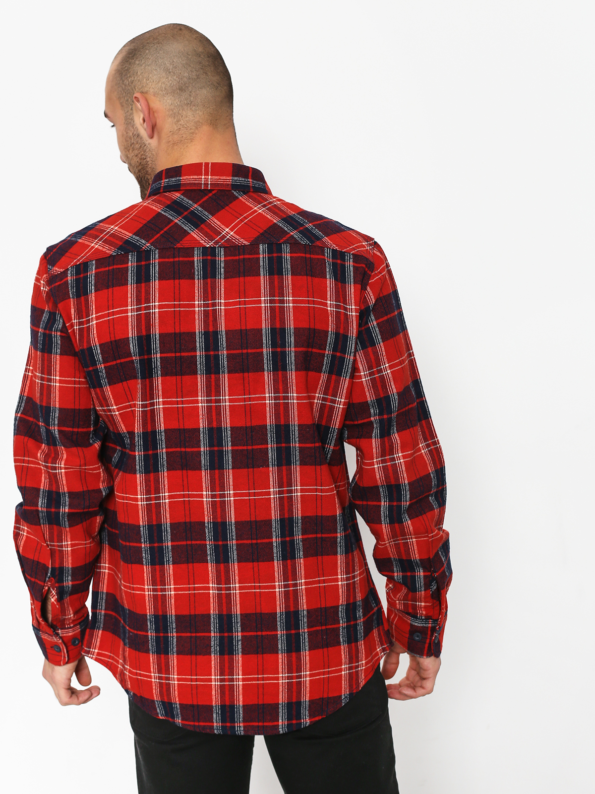 Koszula Brixton Bowery Ls (red/navy)