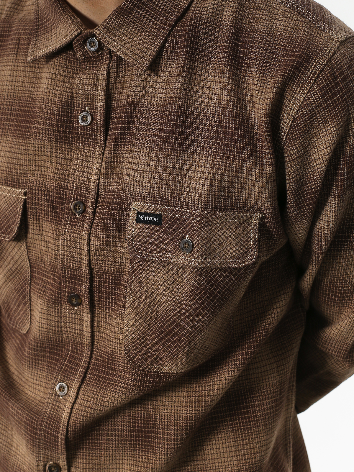 Koszula Brixton Archie Ls (cream/brown)