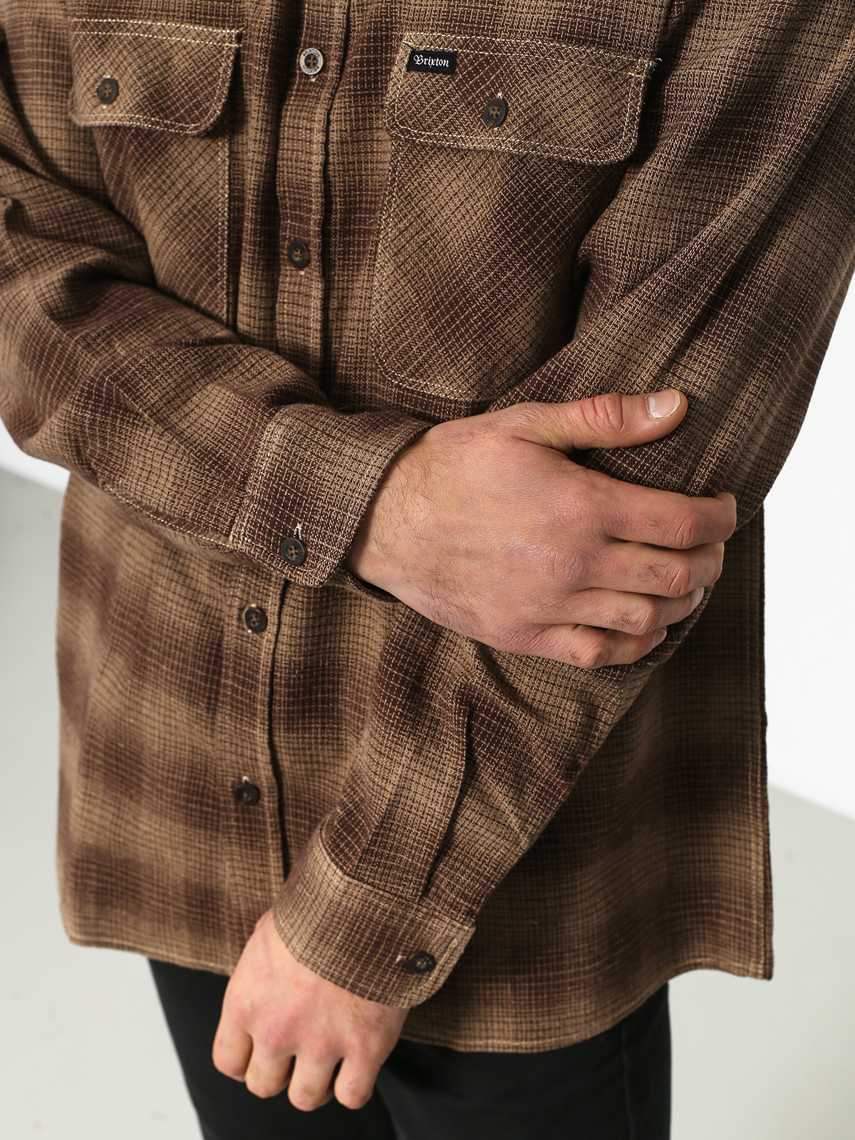 Koszula Brixton Archie Ls (cream/brown)