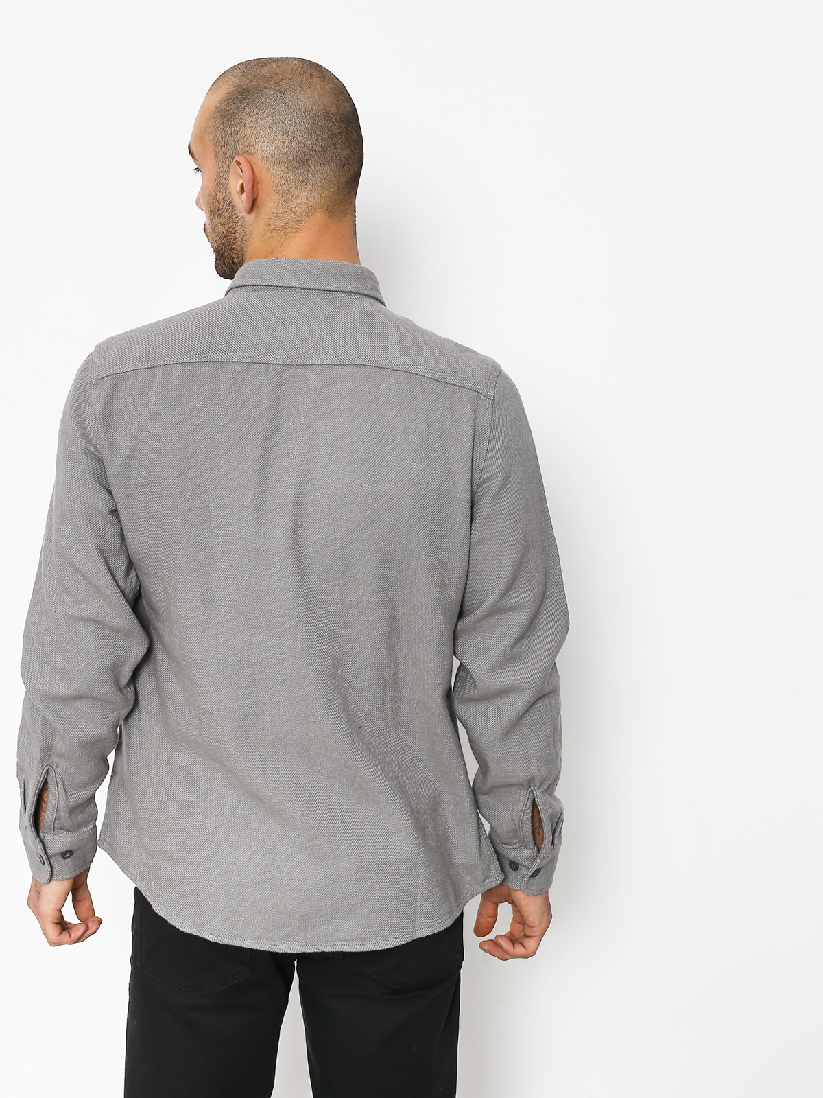 Koszula Brixton Bowery Solid Ls (grey)