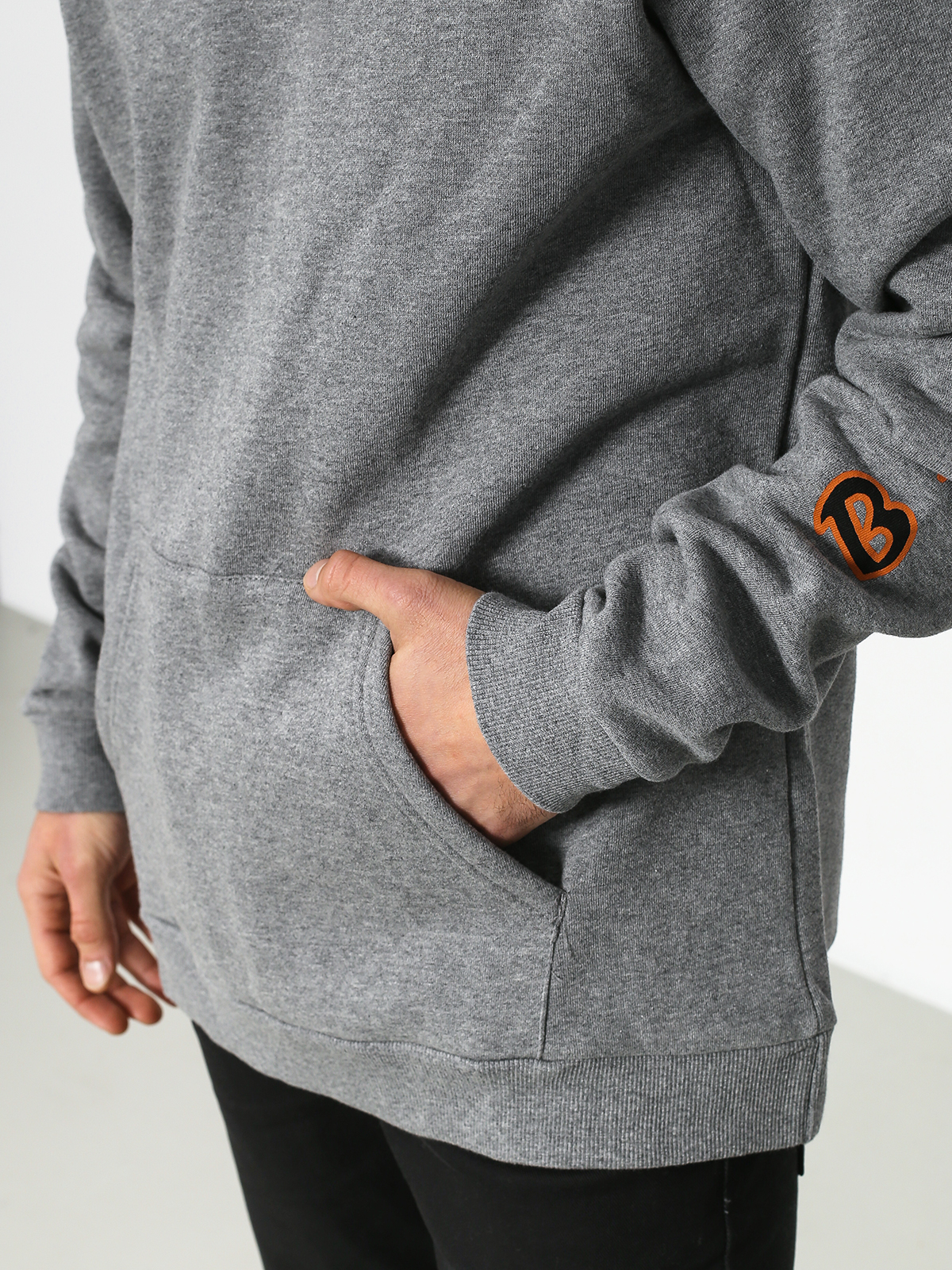 Bluza z kapturem Brixton Primo Intl HD (heather grey)