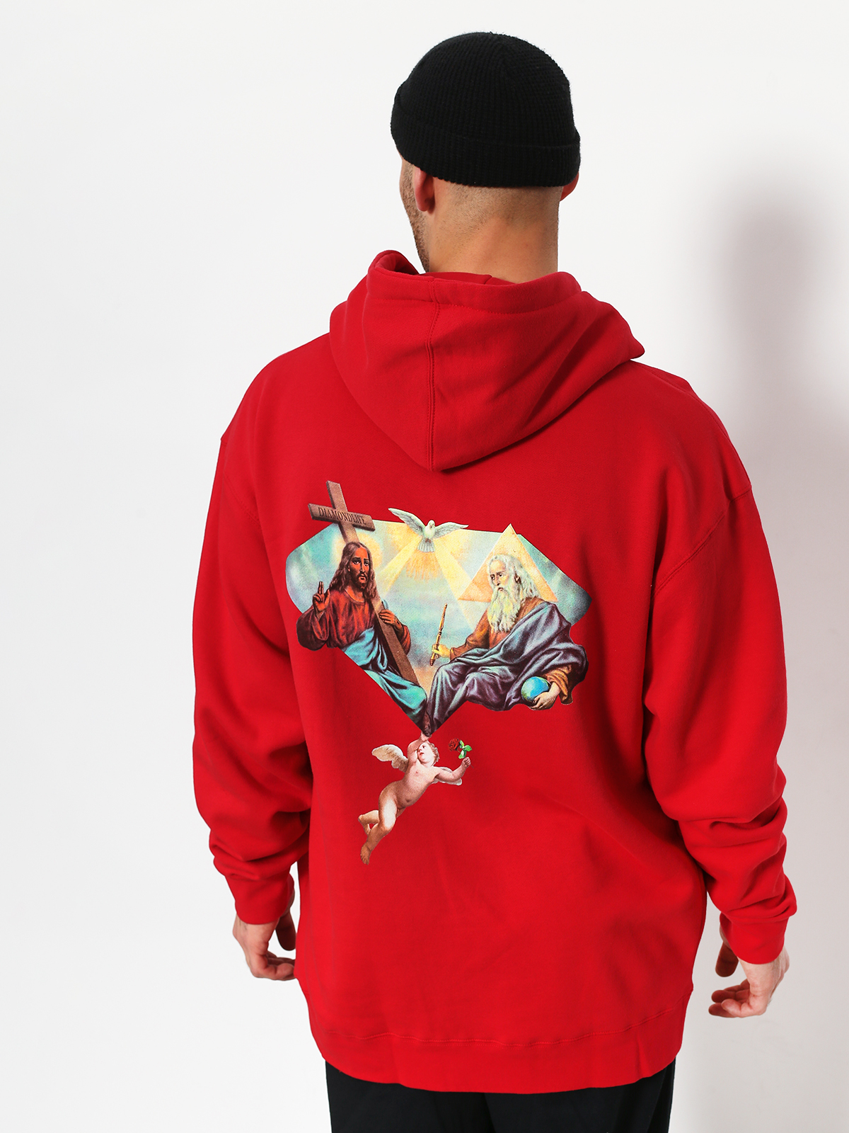 Bluza z kapturem Diamond Supply Co. Trinity HD red