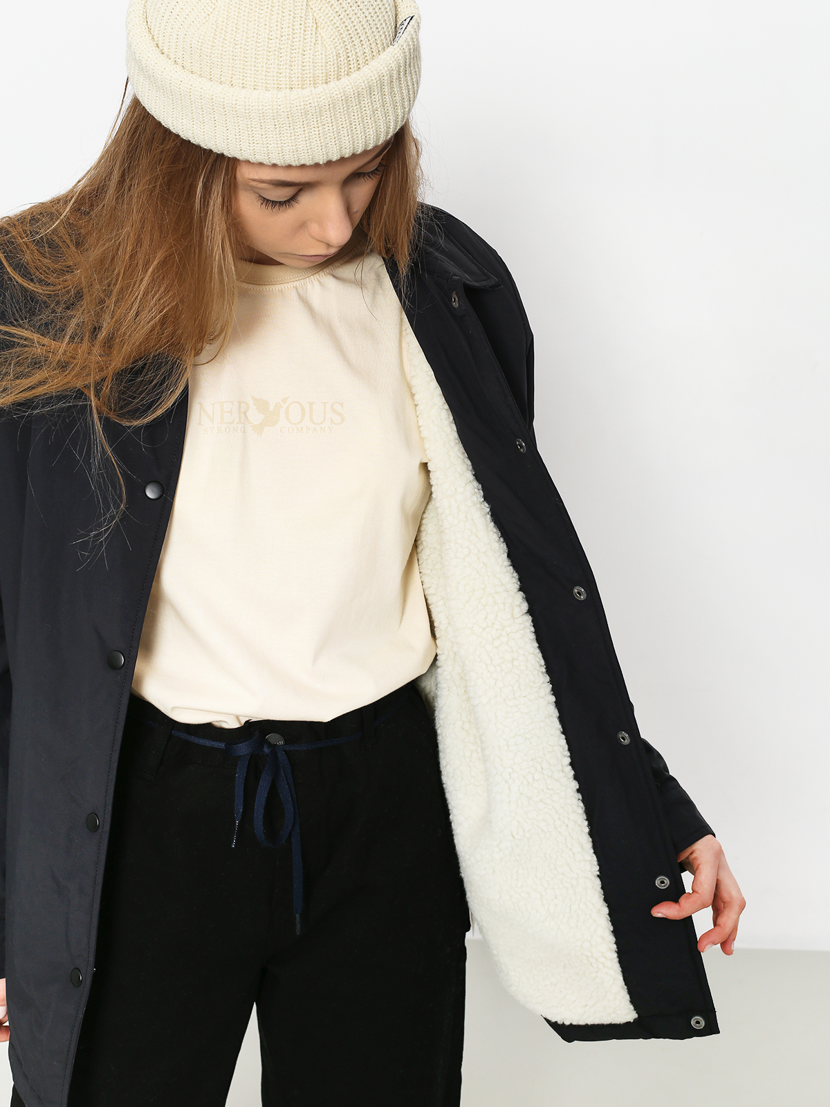 Kurtka Vans Thanks Coach Sherpa Mte Wmn (black)